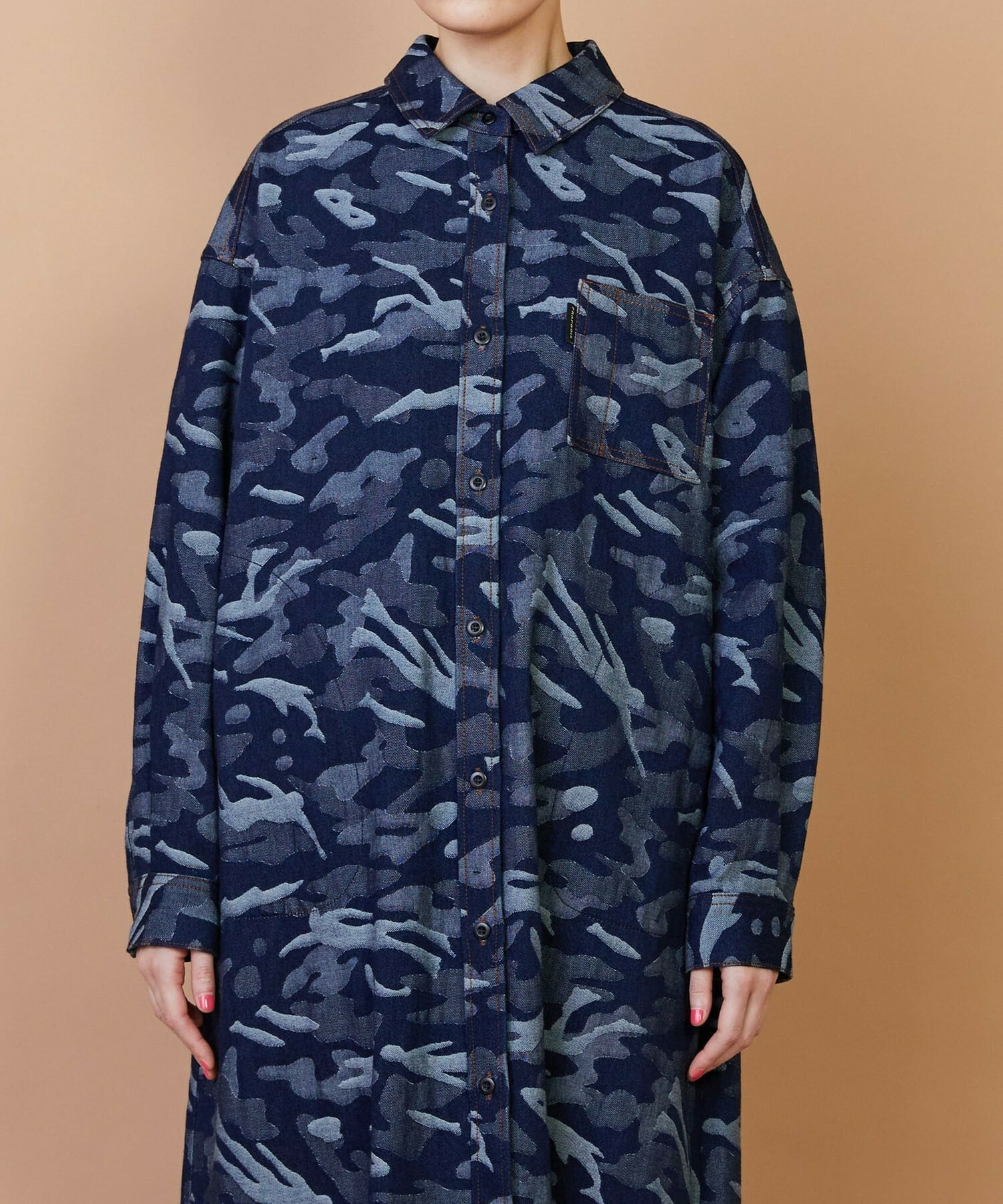 【FRAPBOIS】プラージュデニム ワンピース 詳細画像 ブルー 4