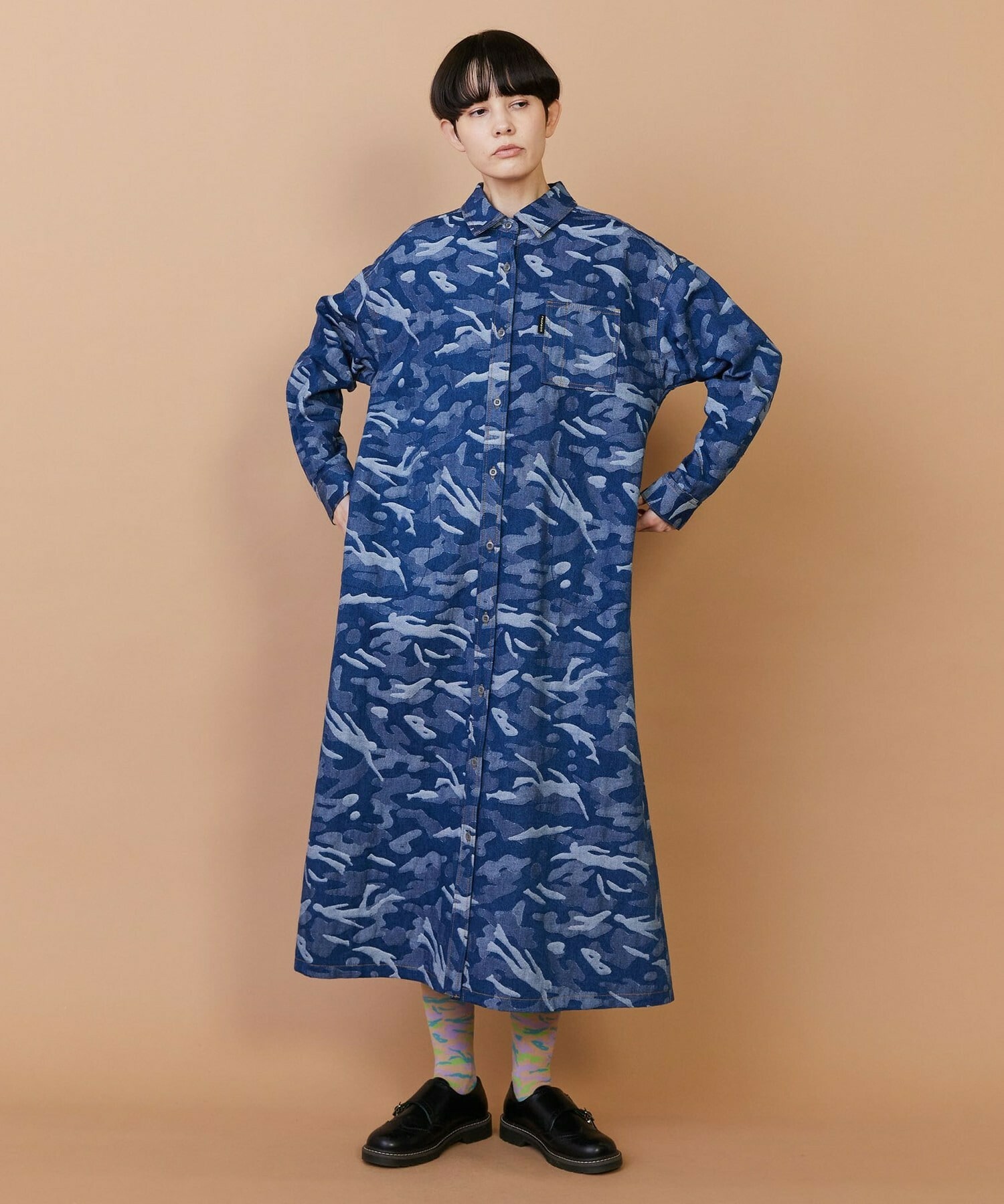 【FRAPBOIS】プラージュデニム ワンピース 詳細画像 ブルー 1