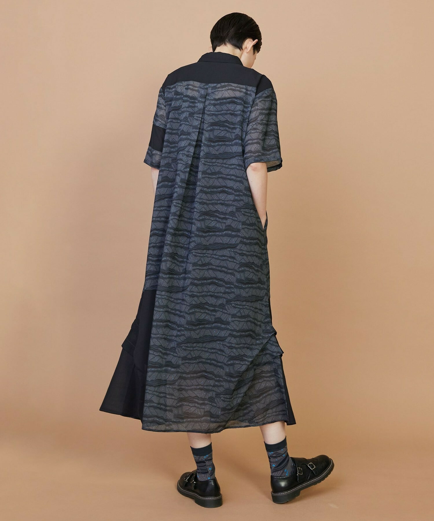 【FRAPBOIS】サンディーウェーブ ワンピース 詳細画像 ブラック 11