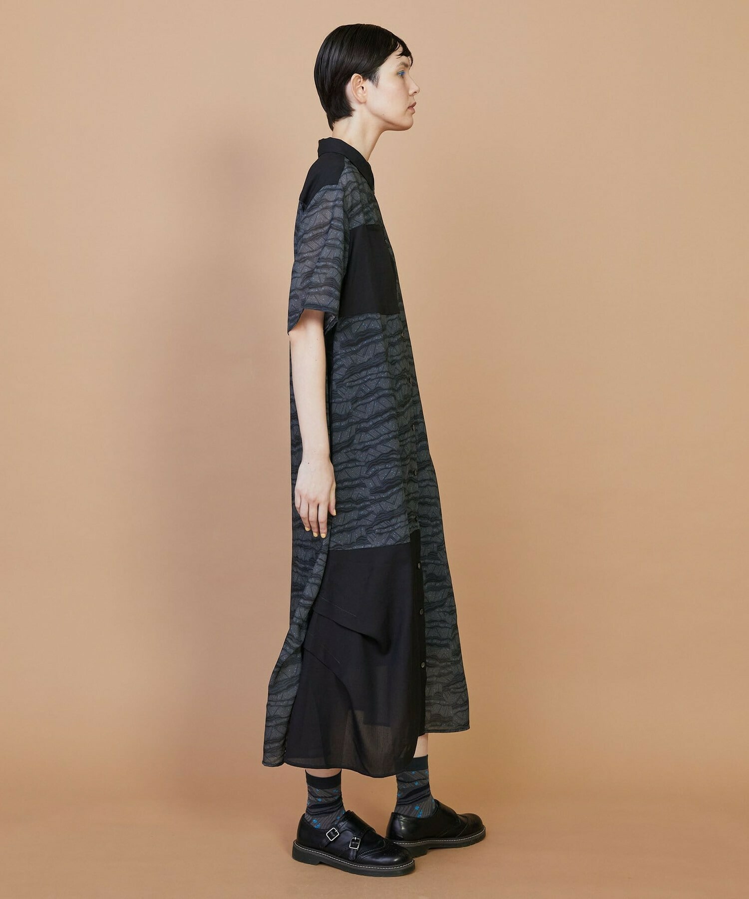 【FRAPBOIS】サンディーウェーブ ワンピース 詳細画像 ブラック 12