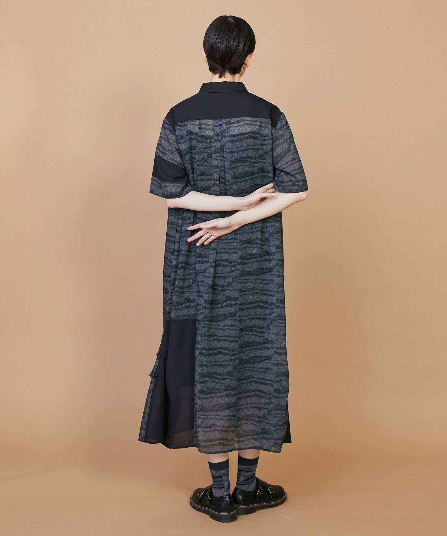 【FRAPBOIS】サンディーウェーブ ワンピース 詳細画像 ブラック 15