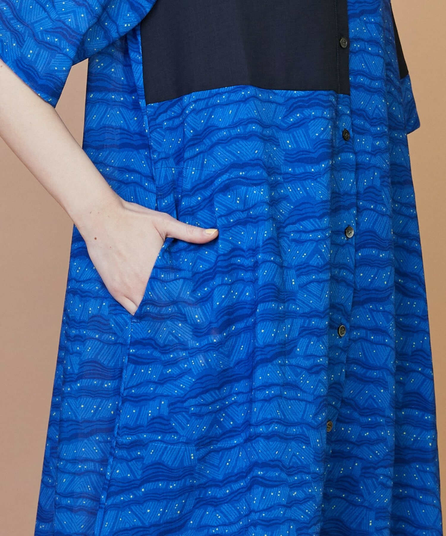 【FRAPBOIS】サンディーウェーブ ワンピース 詳細画像 ブラック 3