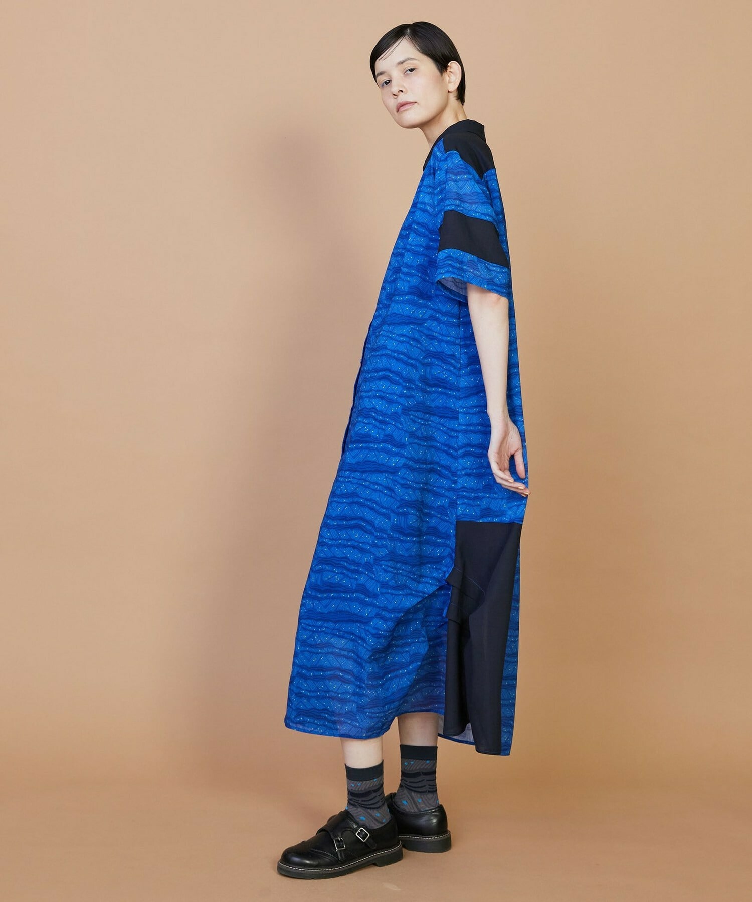 【FRAPBOIS】サンディーウェーブ ワンピース 詳細画像 ブラック 7