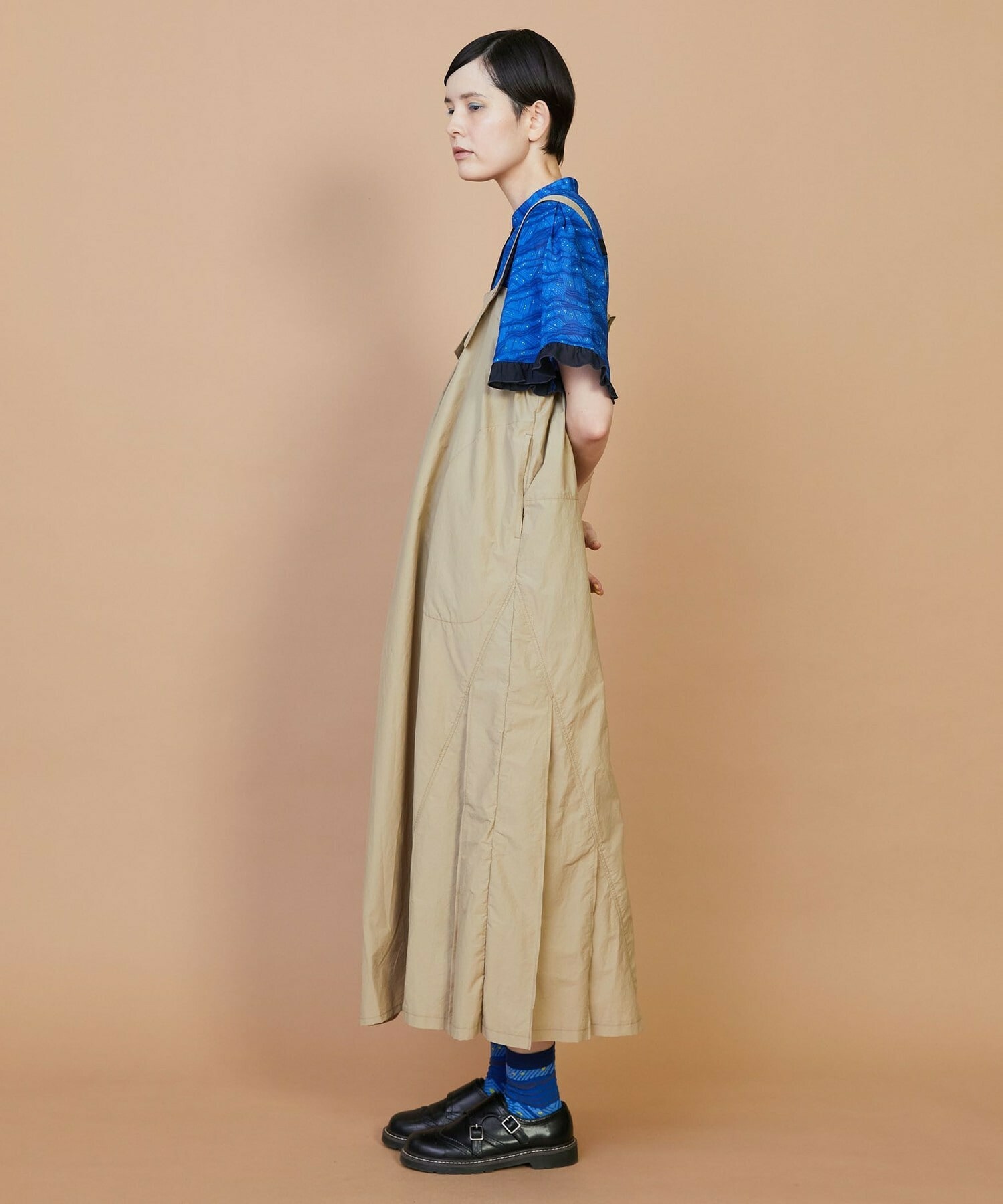 【FRAPBOIS】ペーパータイプ ジャンパースカート 詳細画像 ブラック 1