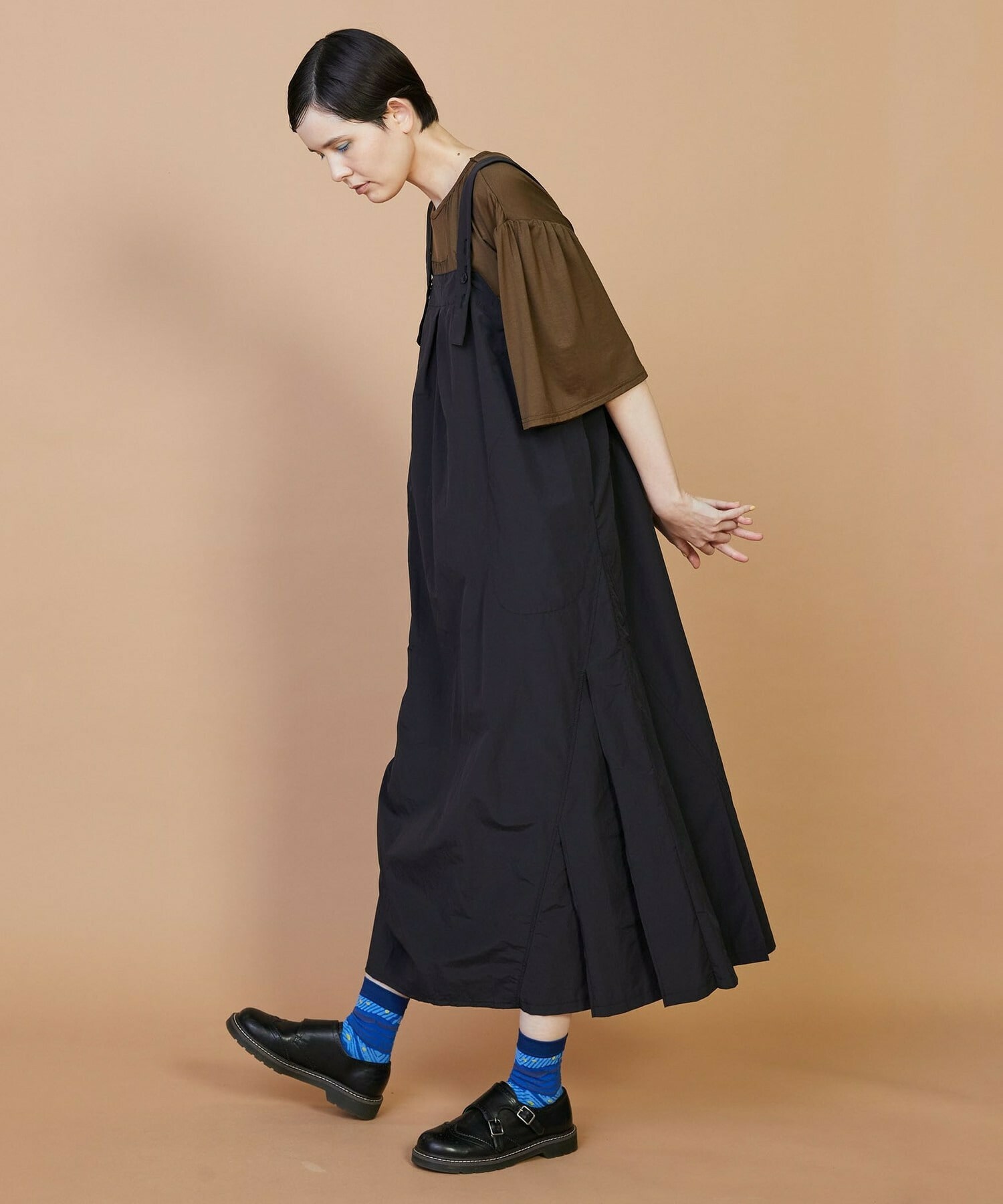 【FRAPBOIS】ペーパータイプ ジャンパースカート 詳細画像 ブラック 10
