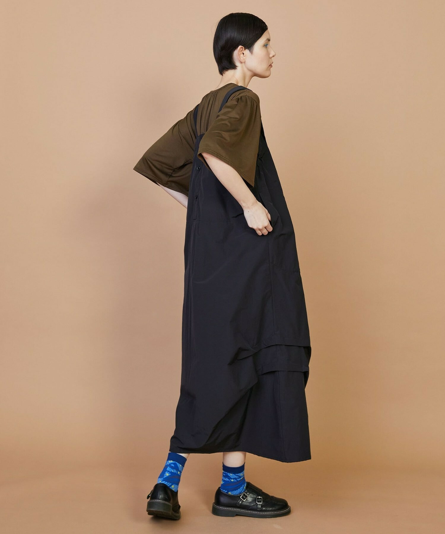 【FRAPBOIS】ペーパータイプ ジャンパースカート 詳細画像 ブラック 12