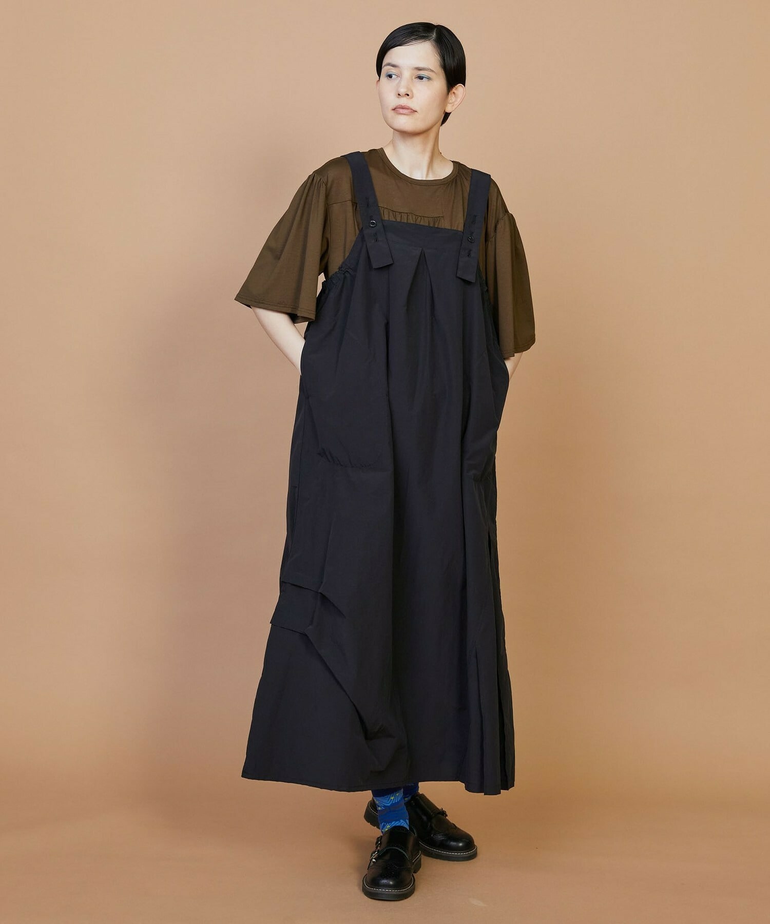 【FRAPBOIS】ペーパータイプ ジャンパースカート 詳細画像 ブラック 15