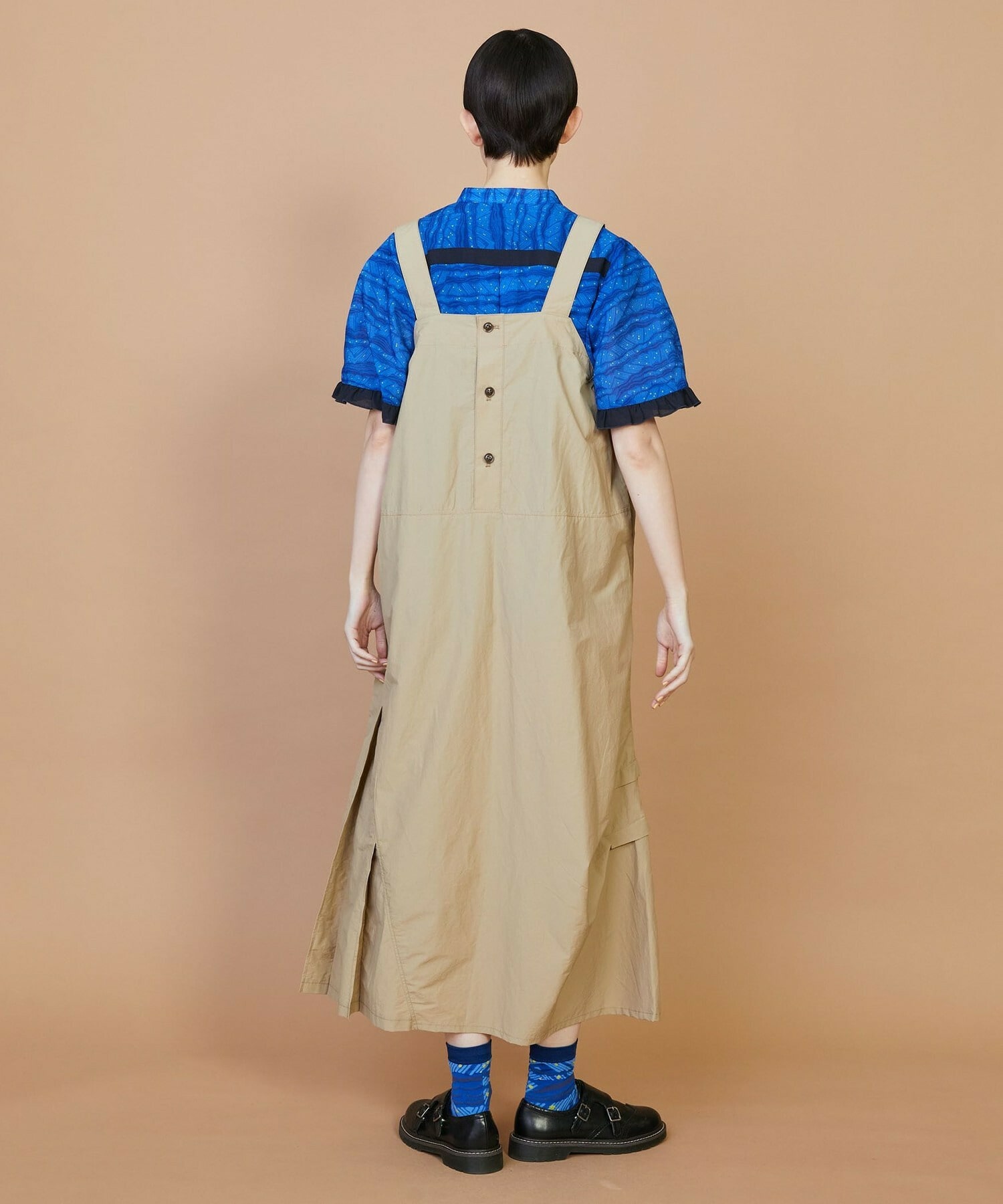 【FRAPBOIS】ペーパータイプ ジャンパースカート 詳細画像 ブラック 2