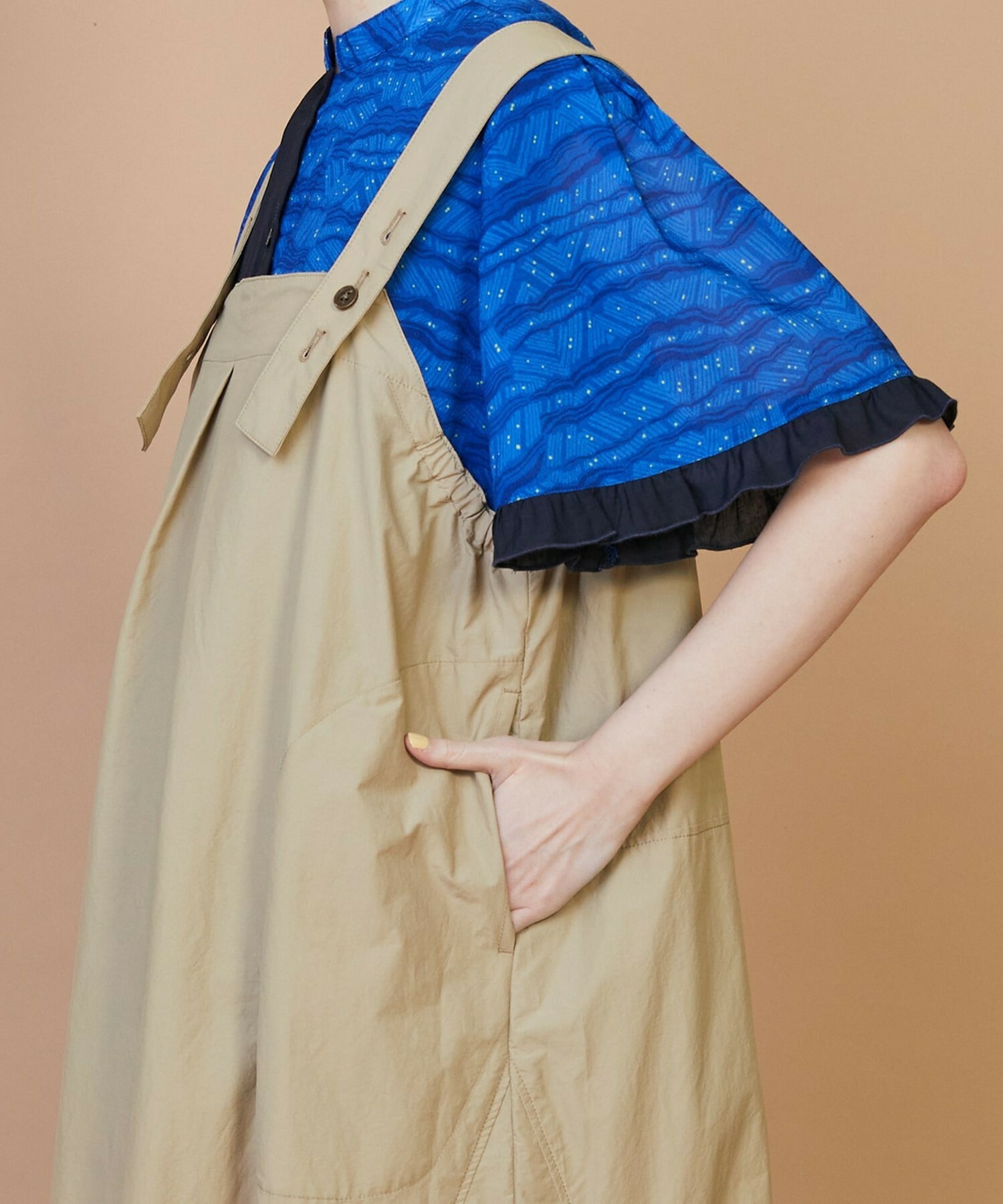 【FRAPBOIS】ペーパータイプ ジャンパースカート 詳細画像 ブラック 4