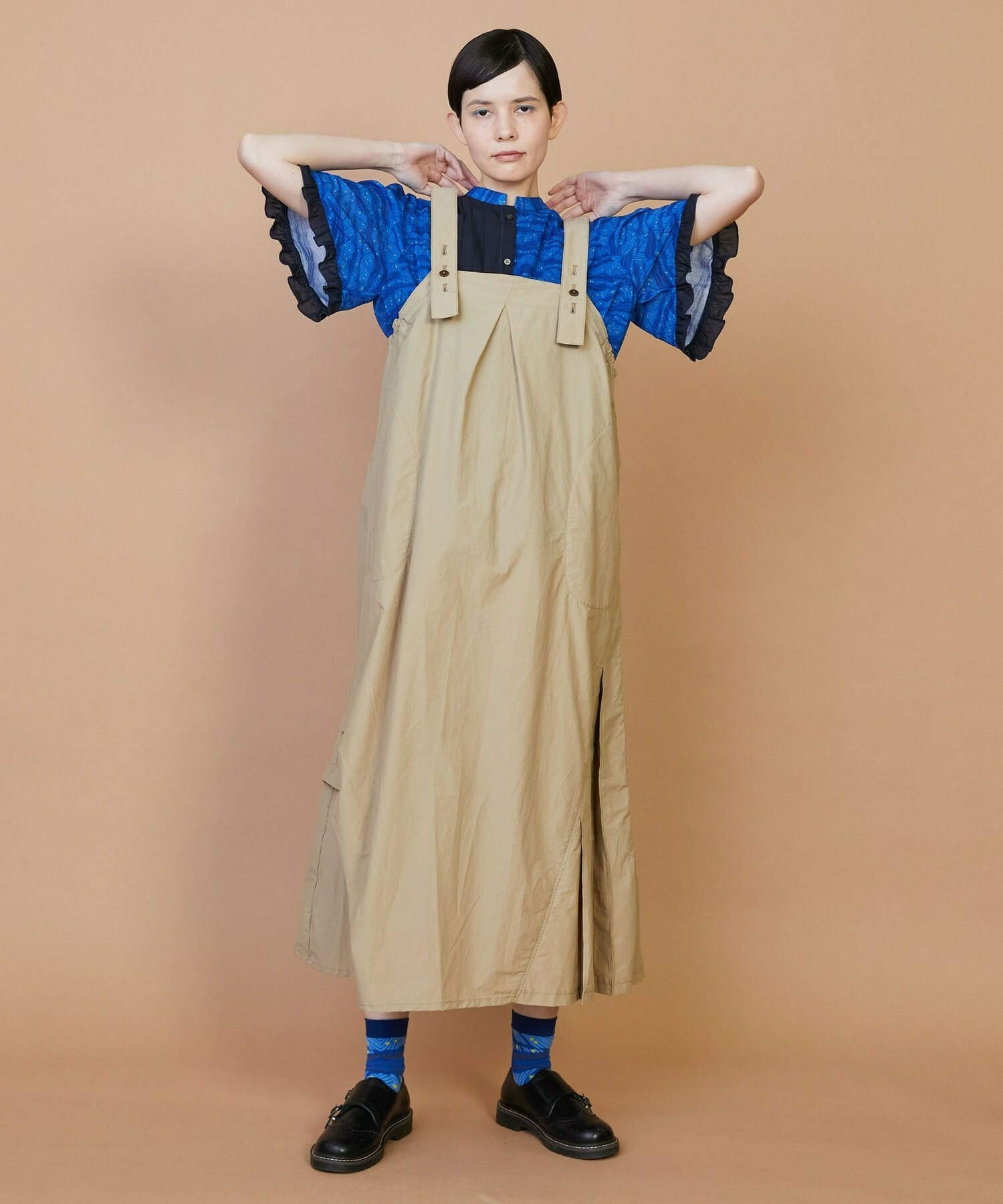 【FRAPBOIS】ペーパータイプ ジャンパースカート 詳細画像 ブラック 5