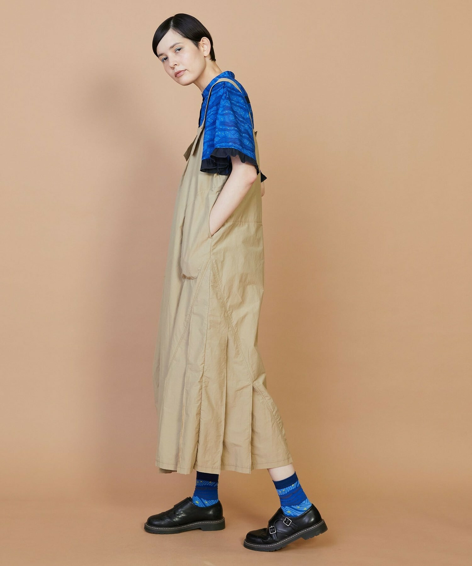 【FRAPBOIS】ペーパータイプ ジャンパースカート 詳細画像 ブラック 8