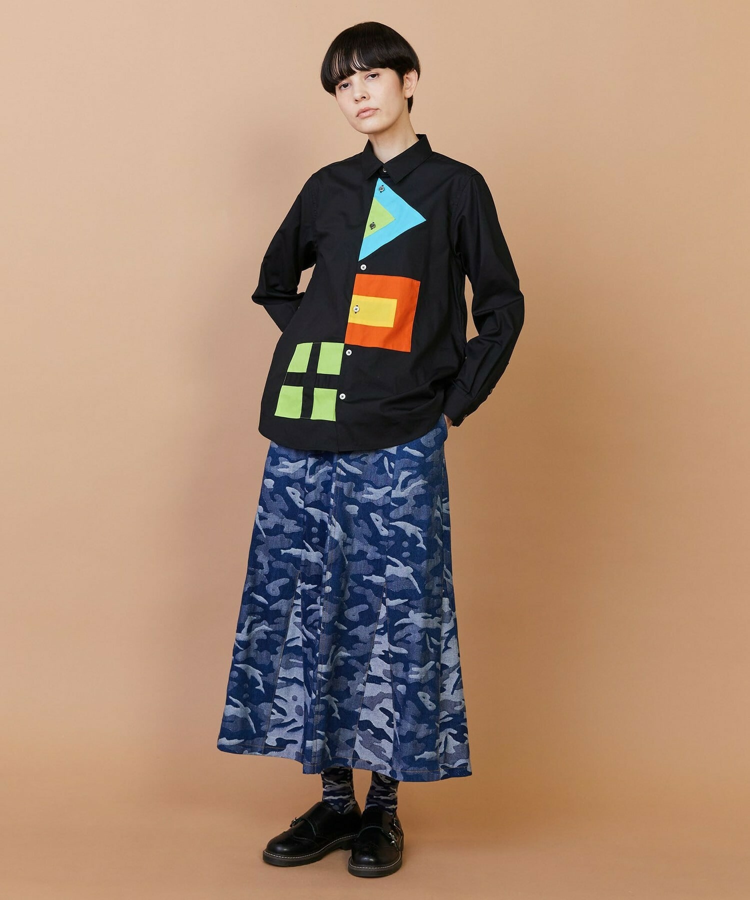 【FRAPBOIS】フラッグシャツ 詳細画像 ブラック 14