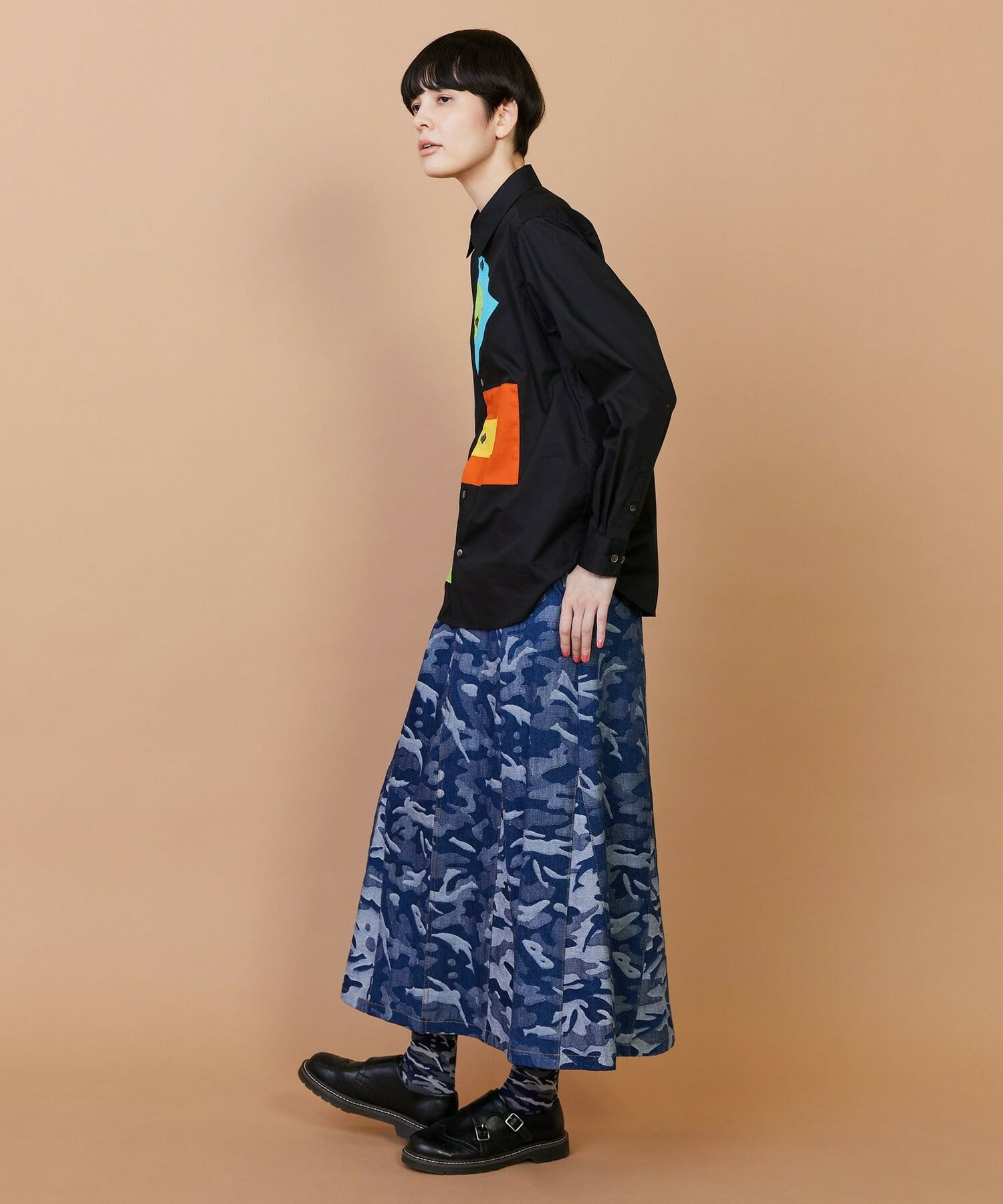 【FRAPBOIS】フラッグシャツ 詳細画像 ブラック 15