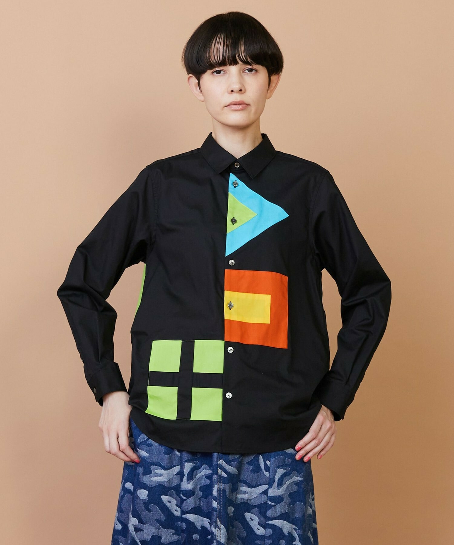 【FRAPBOIS】フラッグシャツ 詳細画像 ブラック 1