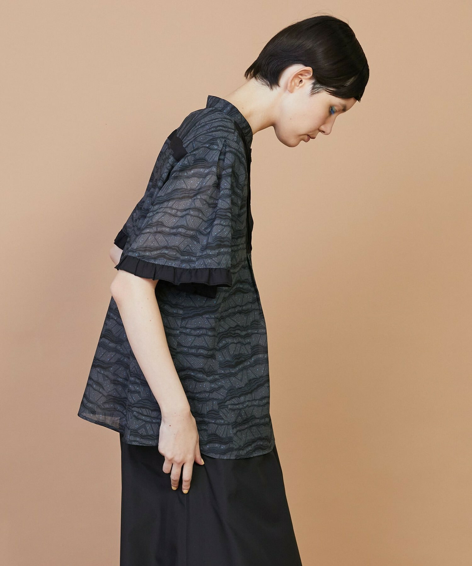 【FRAPBOIS】サンディーウェーブ ブラウス 詳細画像 ブラック 12