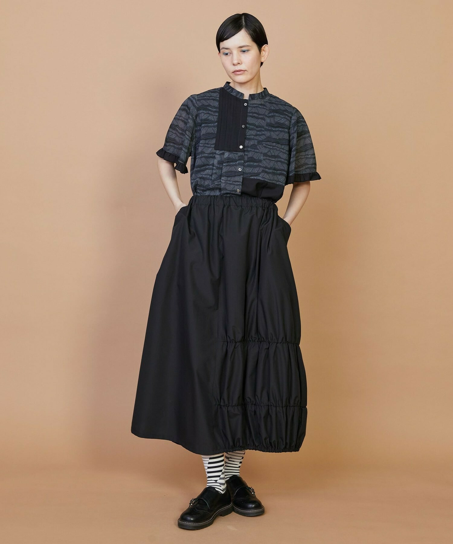 【FRAPBOIS】サンディーウェーブ ブラウス 詳細画像 ブラック 15