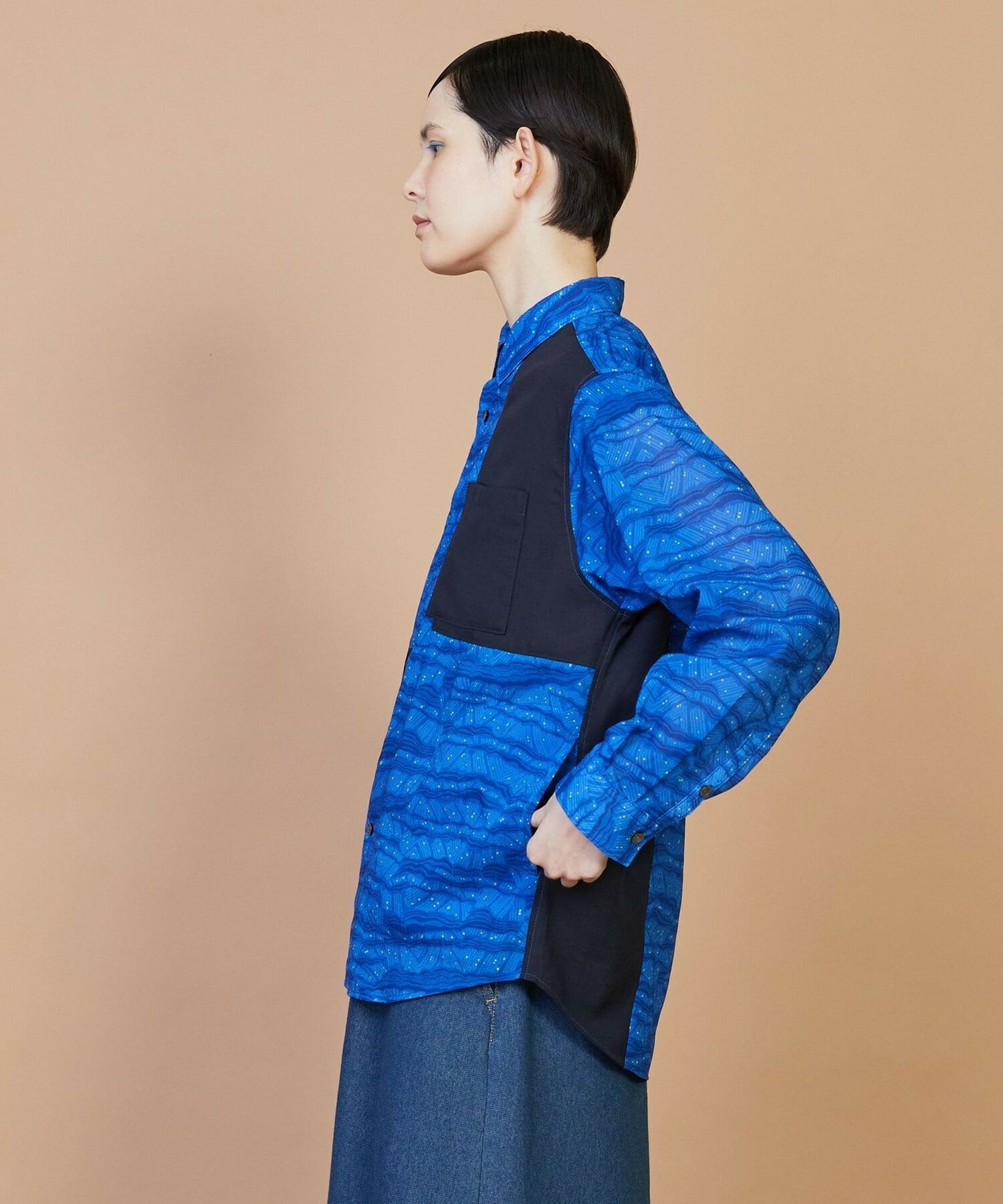 【FRAPBOIS】サンディーウェーブ シャツ 詳細画像 ネイビー 12