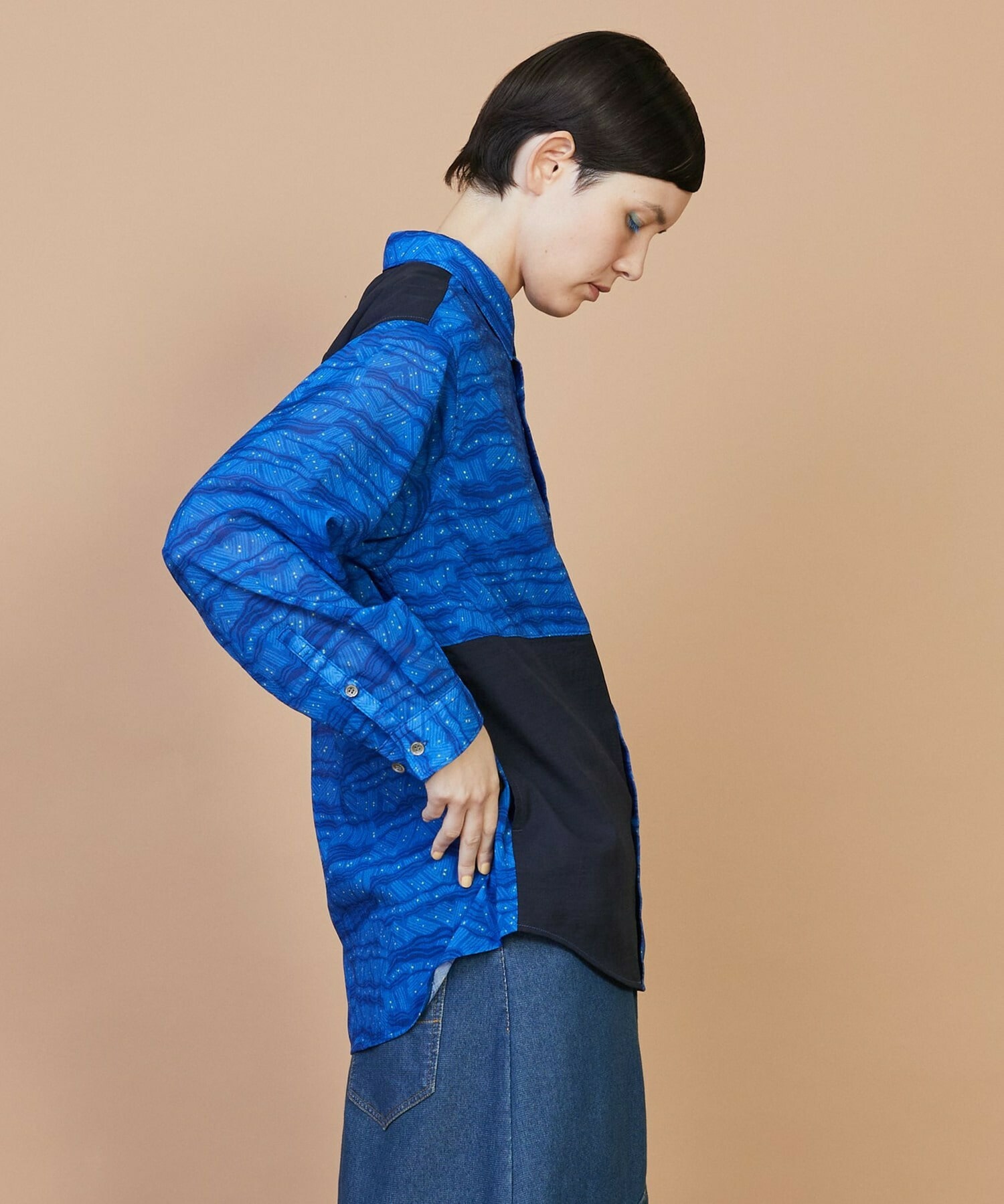 【FRAPBOIS】サンディーウェーブ シャツ 詳細画像 ネイビー 14