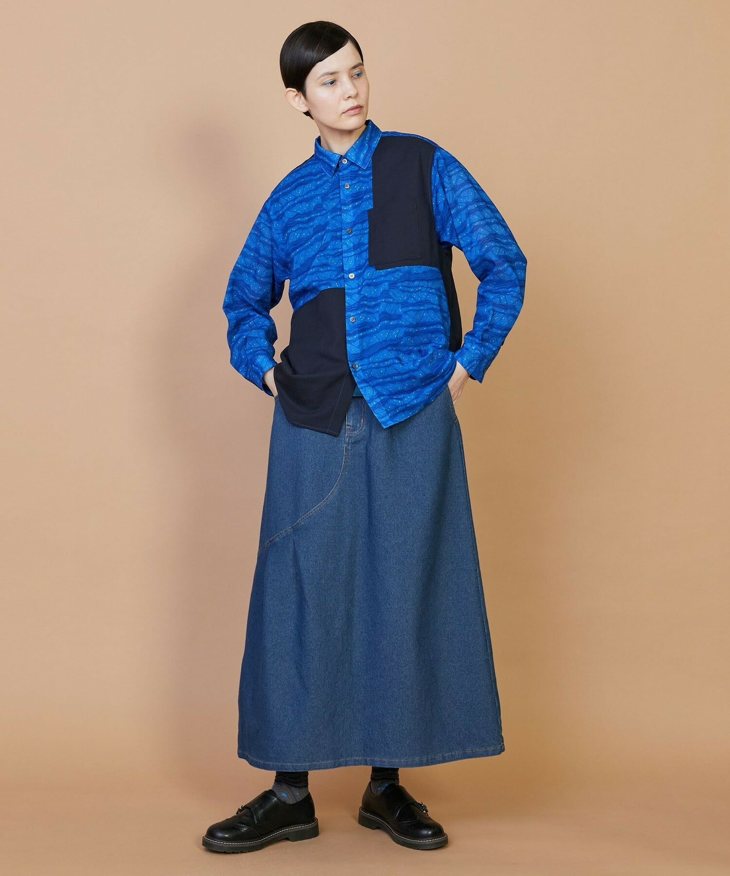 【FRAPBOIS】サンディーウェーブ シャツ 詳細画像 ネイビー 15