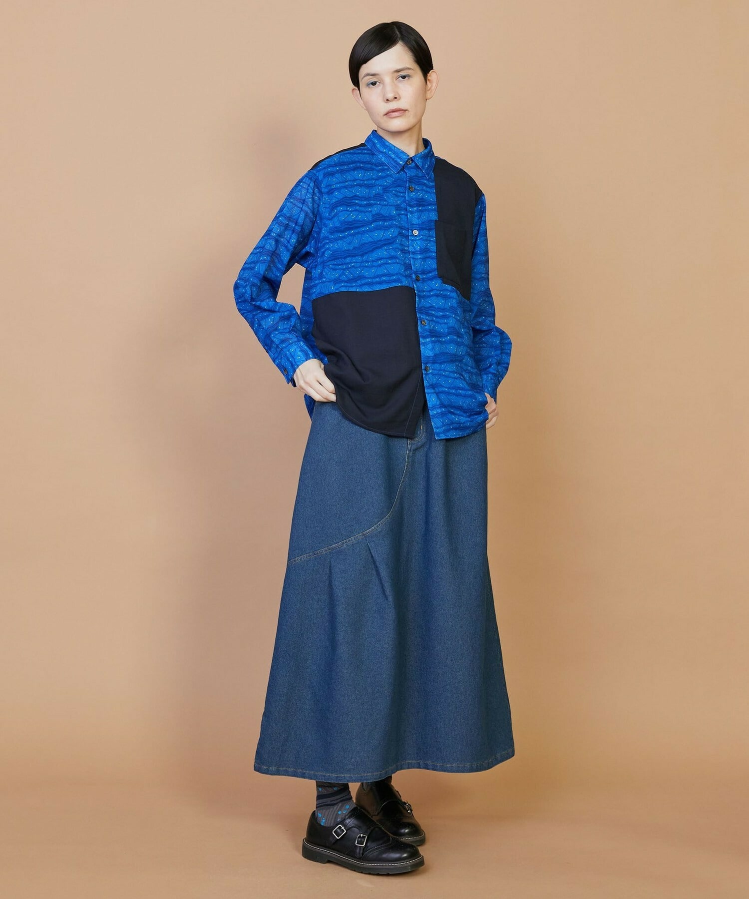 【FRAPBOIS】サンディーウェーブ シャツ 詳細画像 ネイビー 19