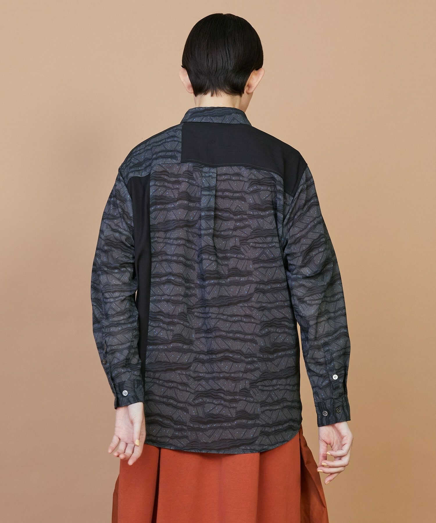 【FRAPBOIS】サンディーウェーブ シャツ 詳細画像 ネイビー 2