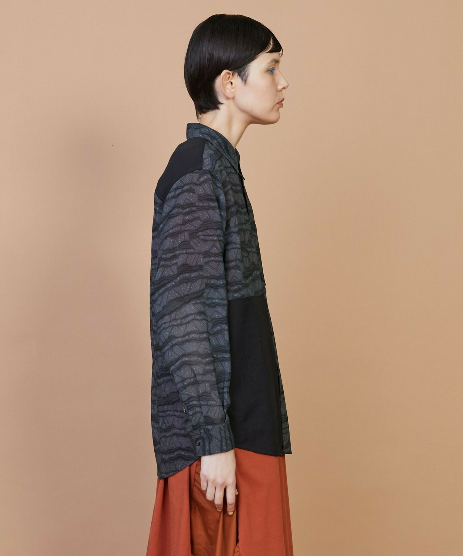 【FRAPBOIS】サンディーウェーブ シャツ 詳細画像 ネイビー 3