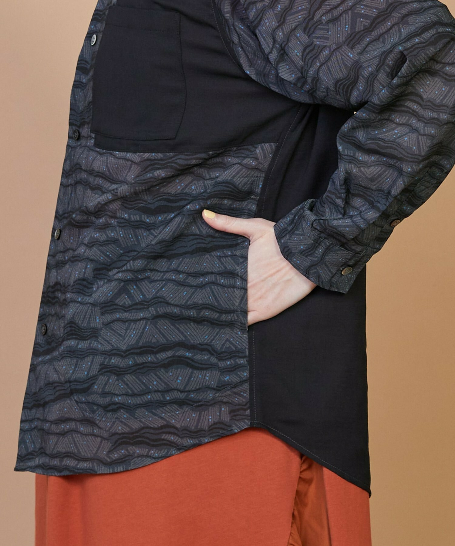 【FRAPBOIS】サンディーウェーブ シャツ 詳細画像 ネイビー 4