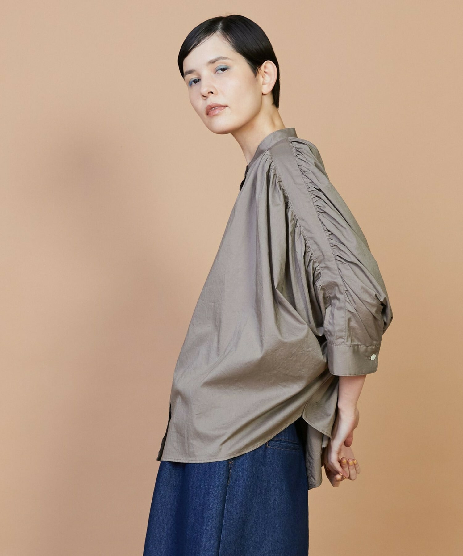 【FRAPBOIS】ドルマンローン ブラウス 詳細画像 ネイビー 1