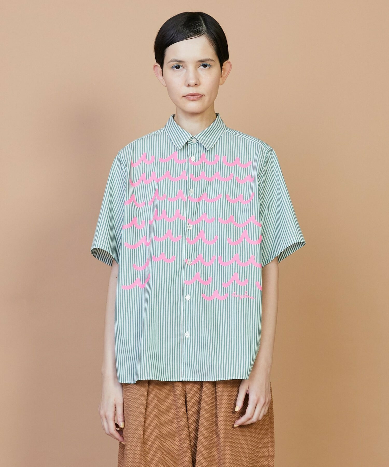 【FRAPBOIS】ウェーピーシャツ 詳細画像 グリーン 1