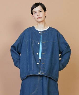 【FRAPBOIS】メッシュデニム ジャケット 詳細画像 ブルー 1