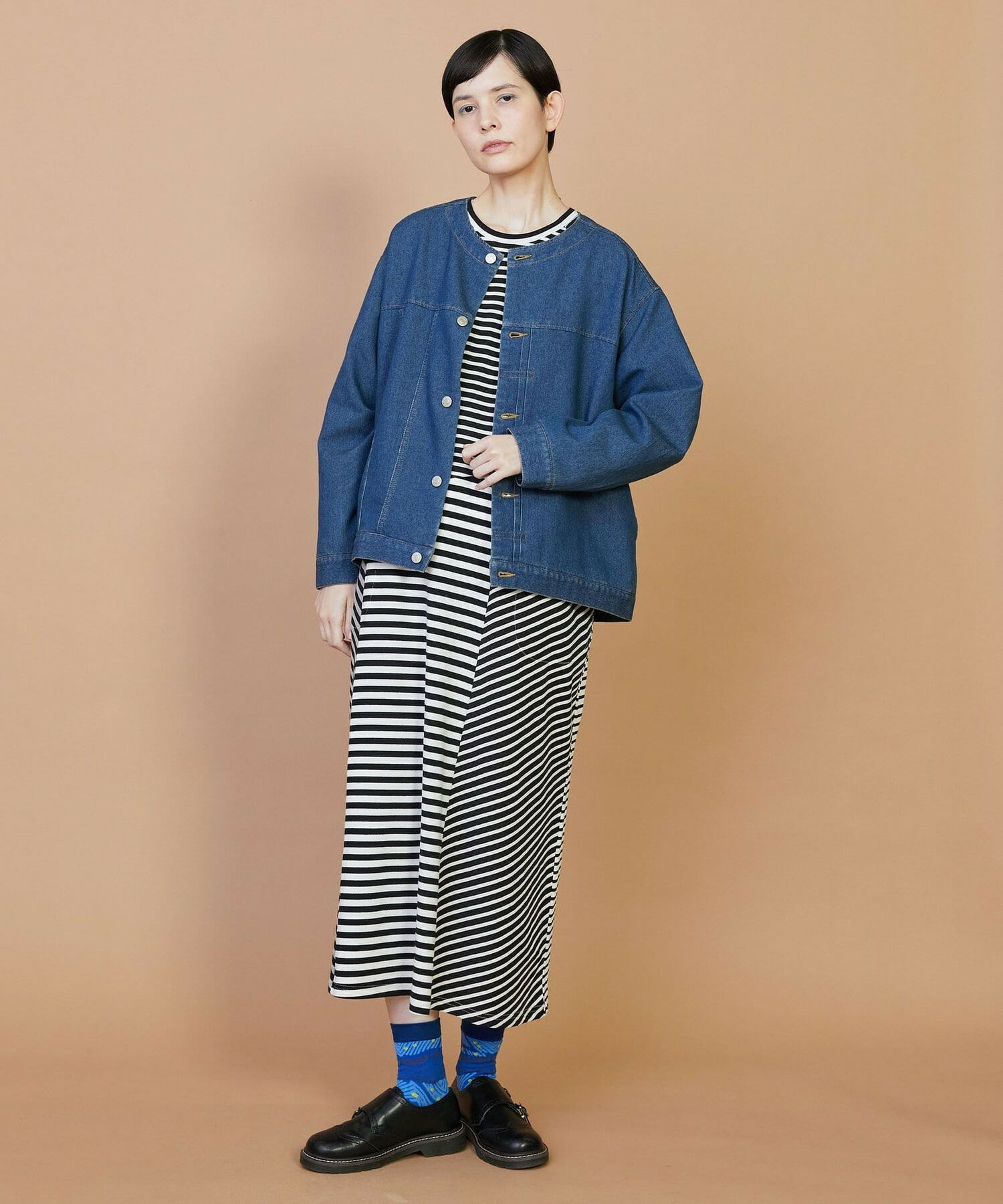 【FRAPBOIS】メッシュデニム ジャケット 詳細画像 ブルー 11