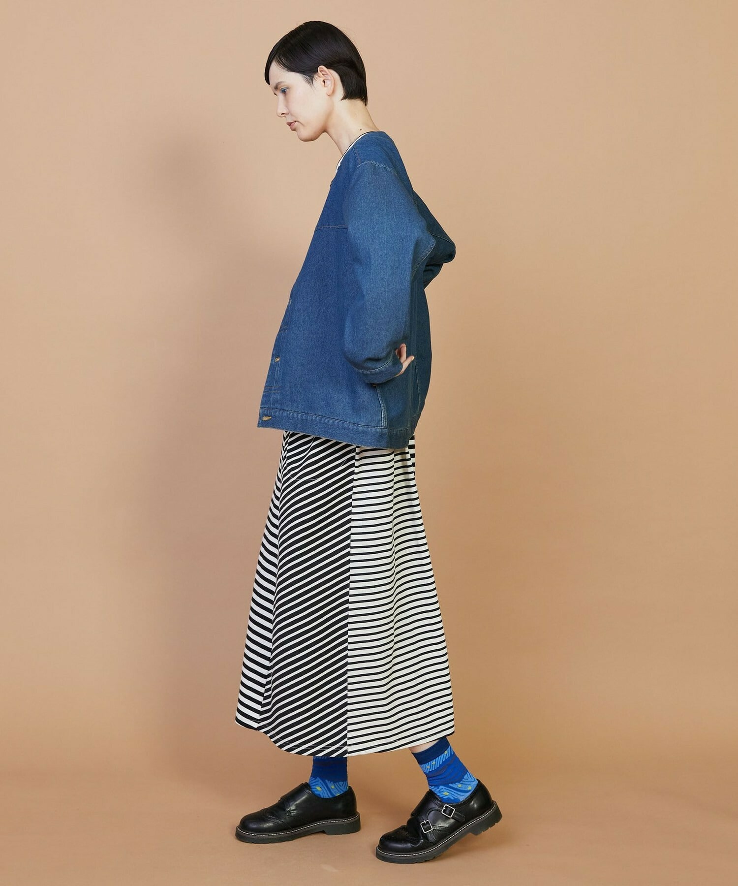 【FRAPBOIS】メッシュデニム ジャケット 詳細画像 ブルー 12