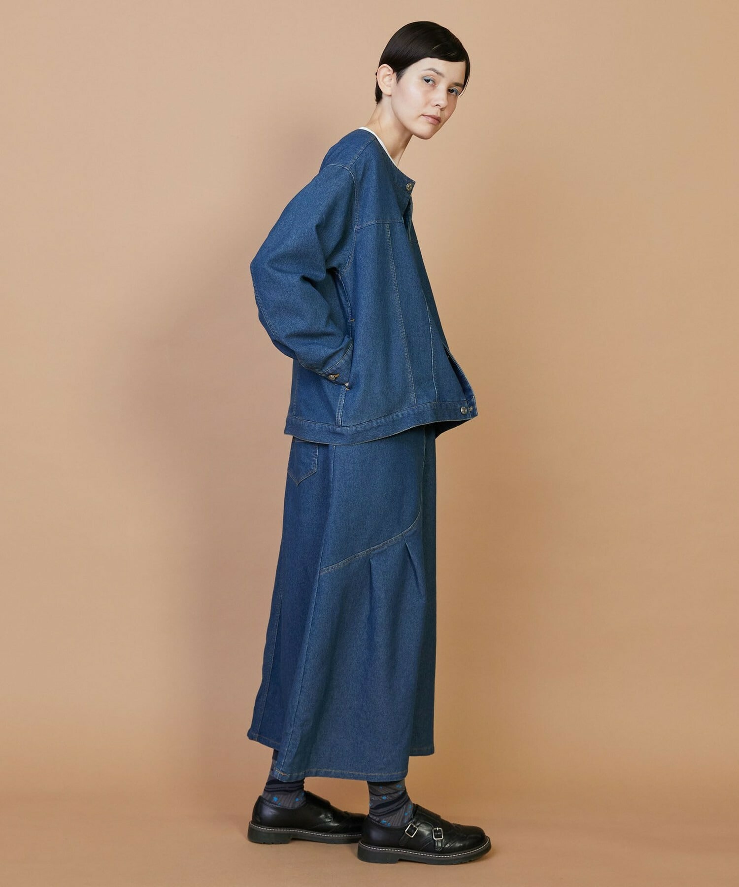 【FRAPBOIS】メッシュデニム ジャケット 詳細画像 ブルー 14