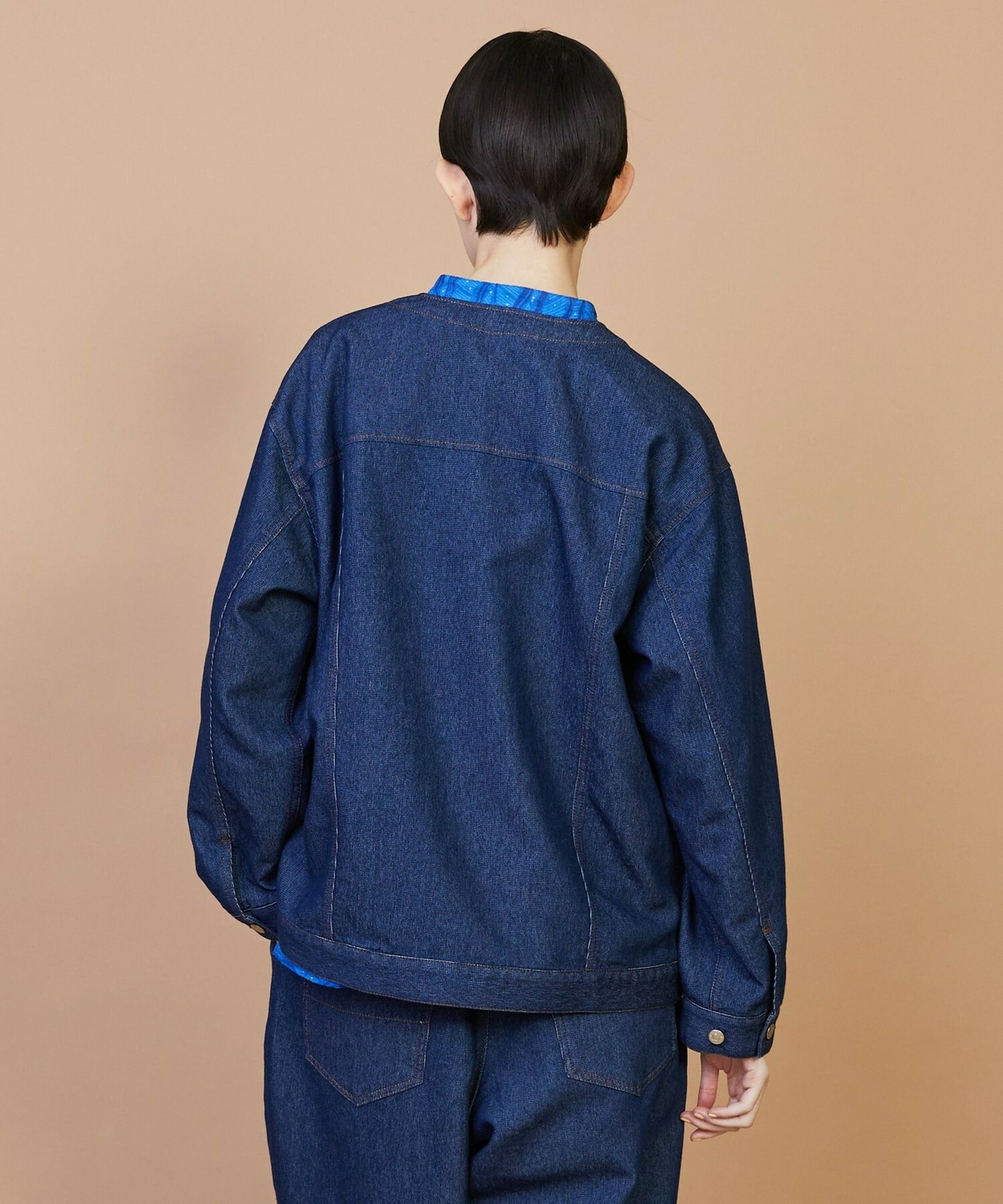 【FRAPBOIS】メッシュデニム ジャケット 詳細画像 ブルー 2