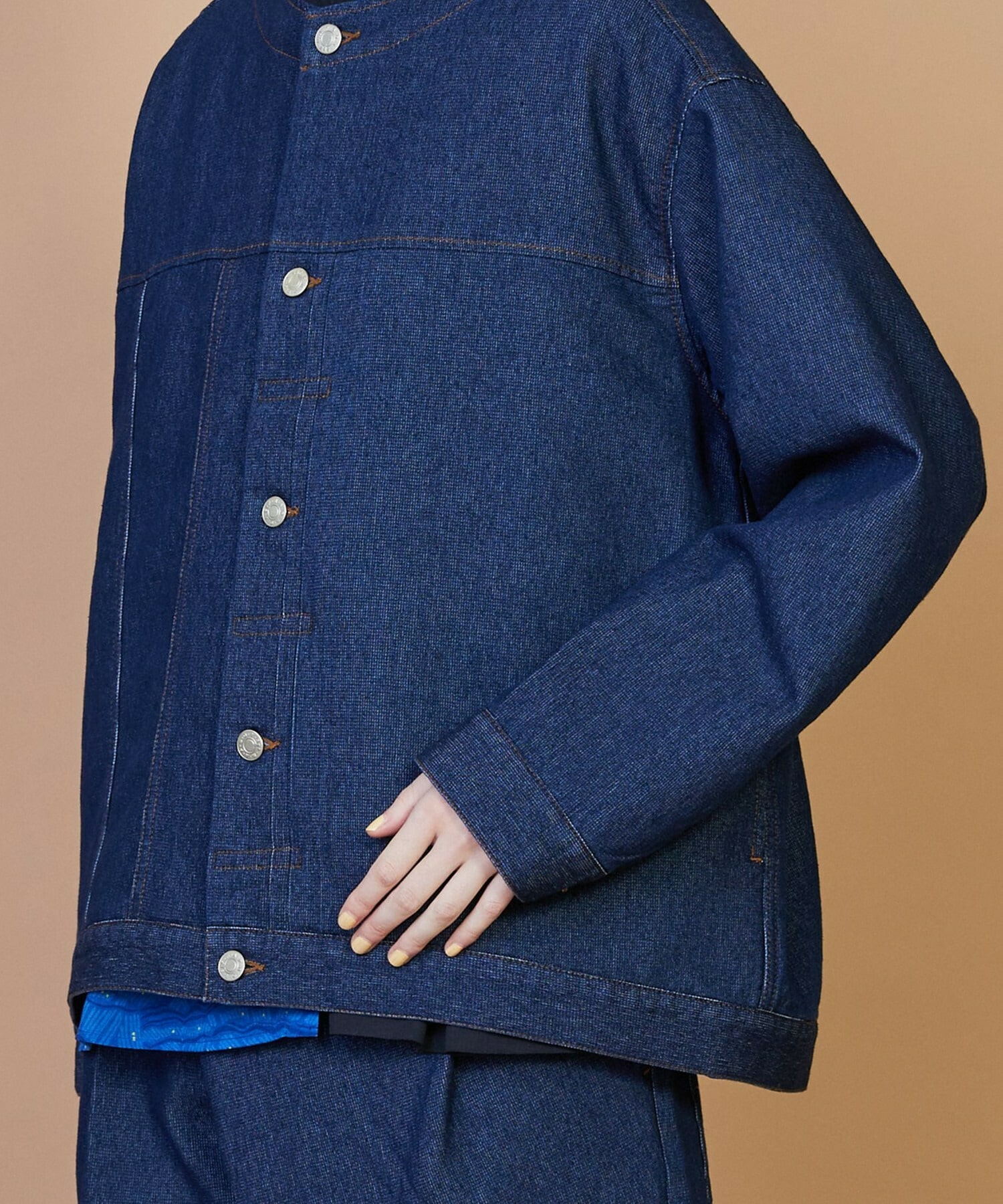 【FRAPBOIS】メッシュデニム ジャケット 詳細画像 ブルー 4