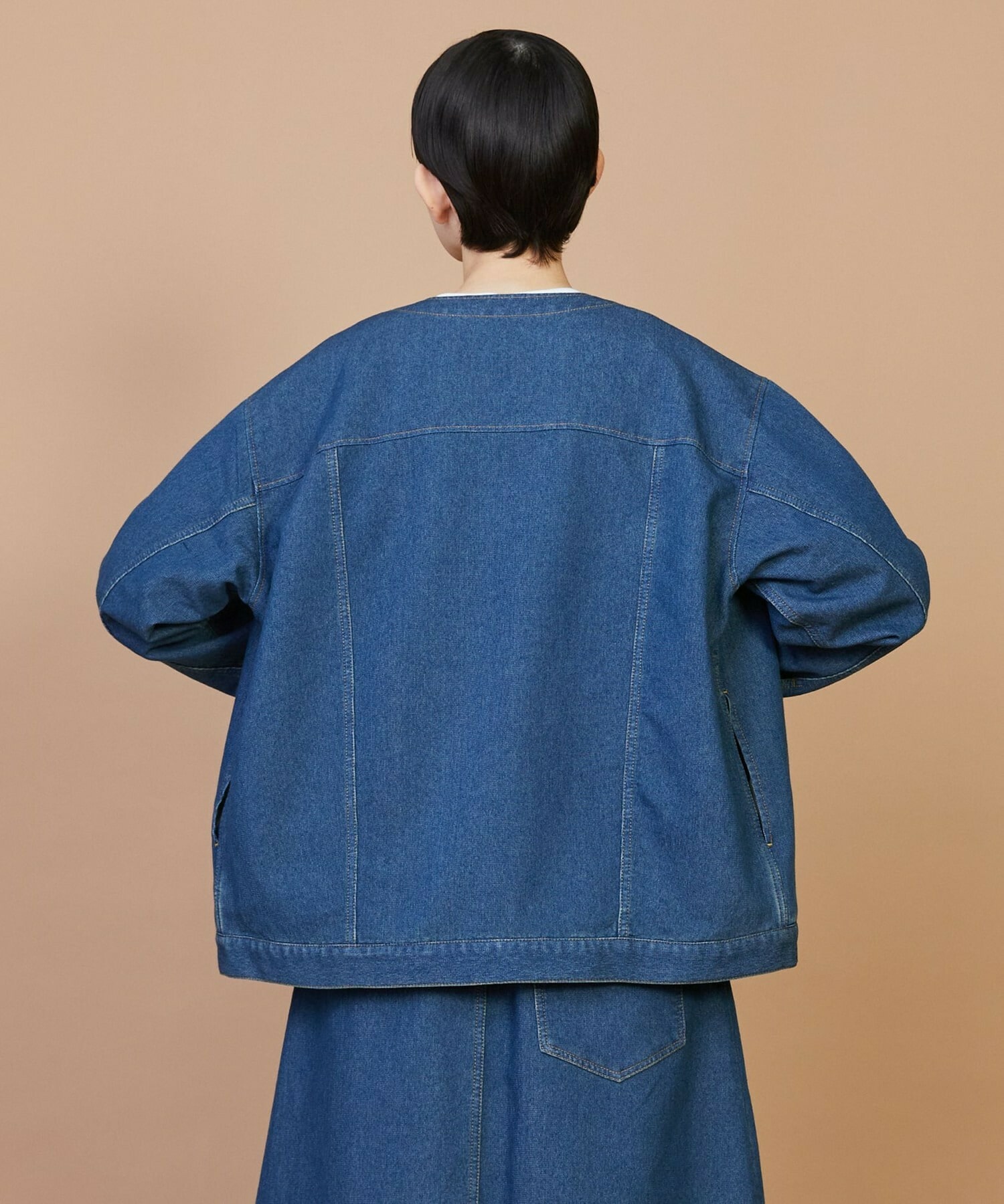 【FRAPBOIS】メッシュデニム ジャケット 詳細画像 ブルー 9