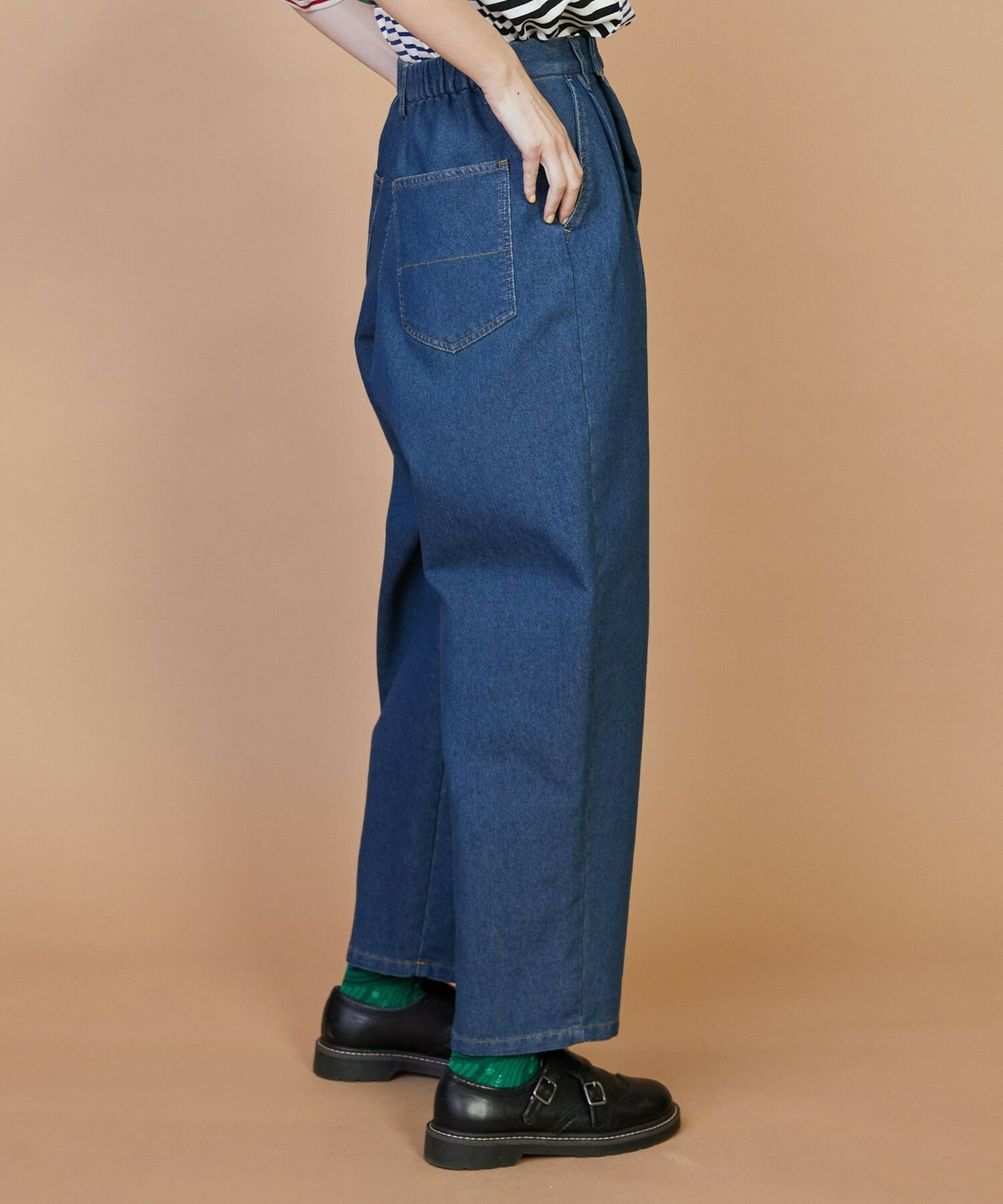 【FRAPBOIS】メッシュデニム パンツ 詳細画像 ネイビー 2