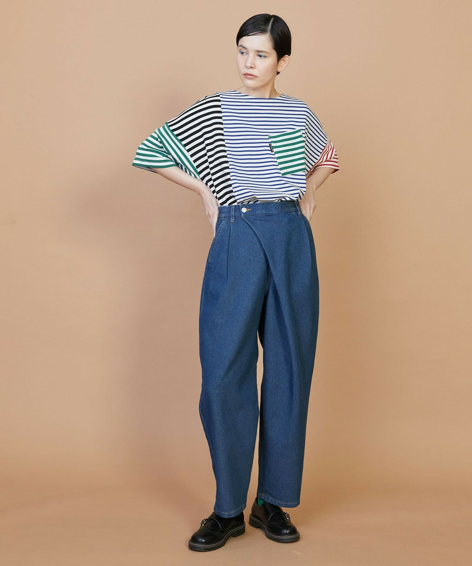 【FRAPBOIS】メッシュデニム パンツ 詳細画像 ネイビー 9