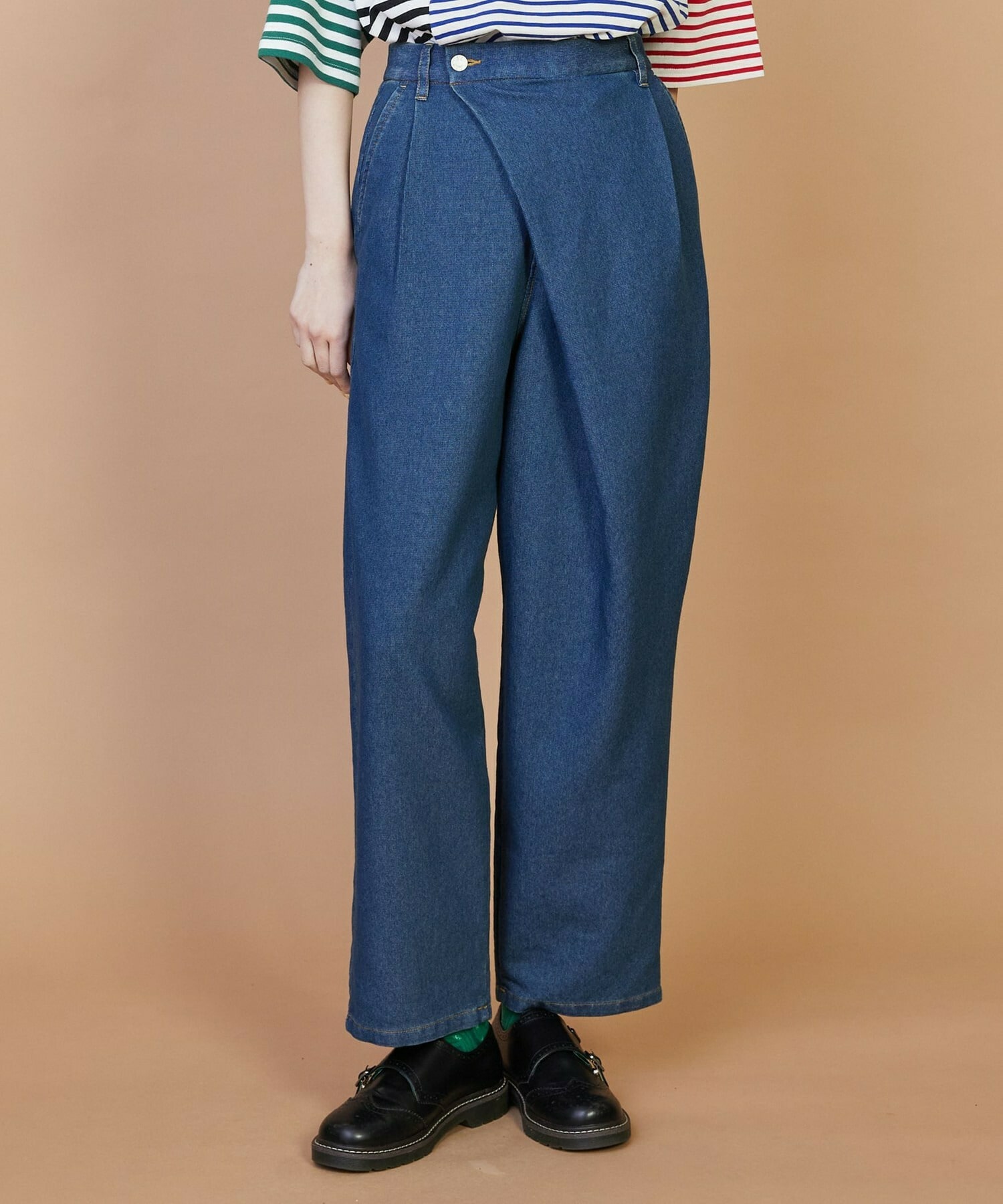 【FRAPBOIS】メッシュデニム パンツ 詳細画像 ブルー 1