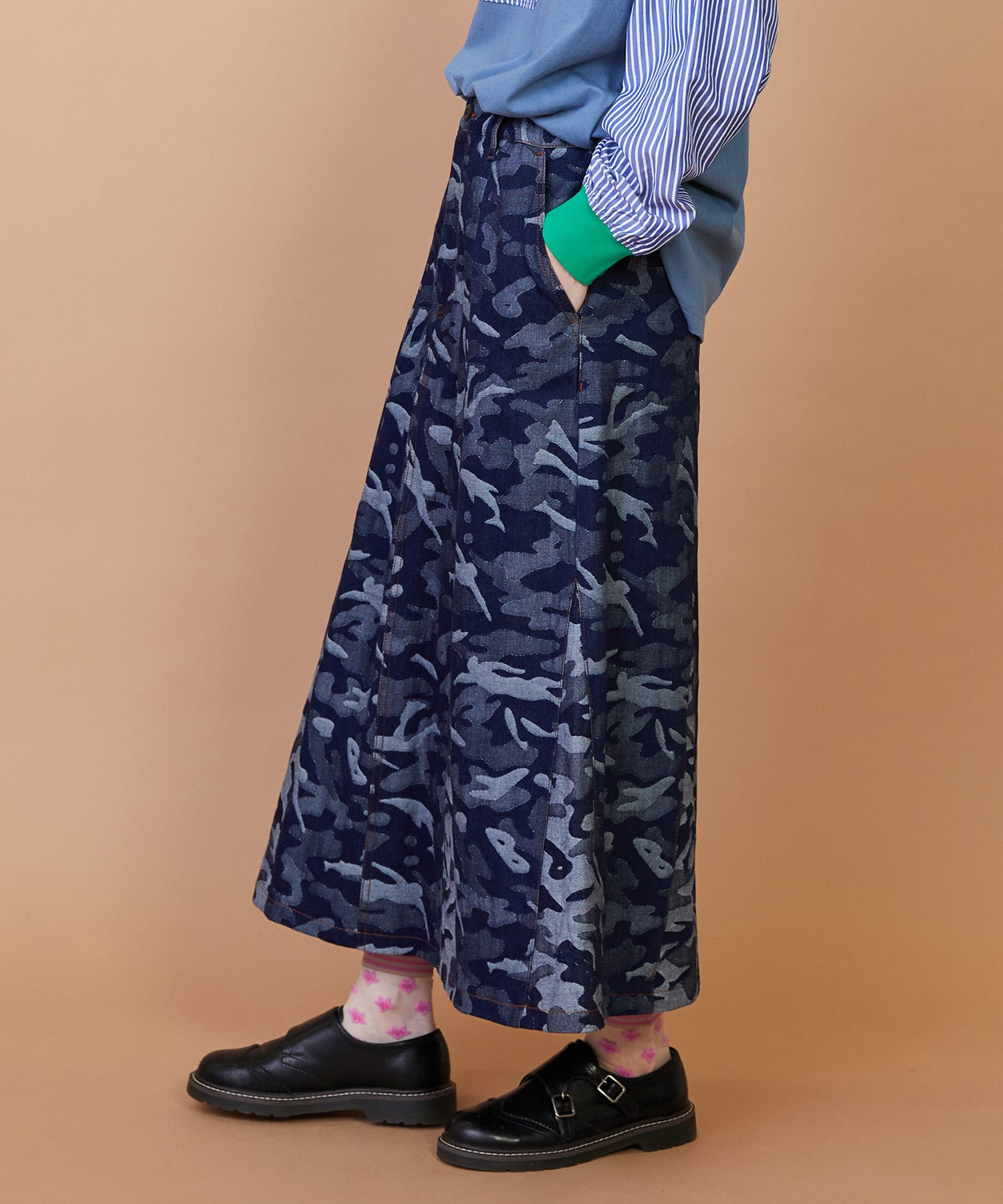 【FRAPBOIS】プラージュデニム スカート 詳細画像 ネイビー 15