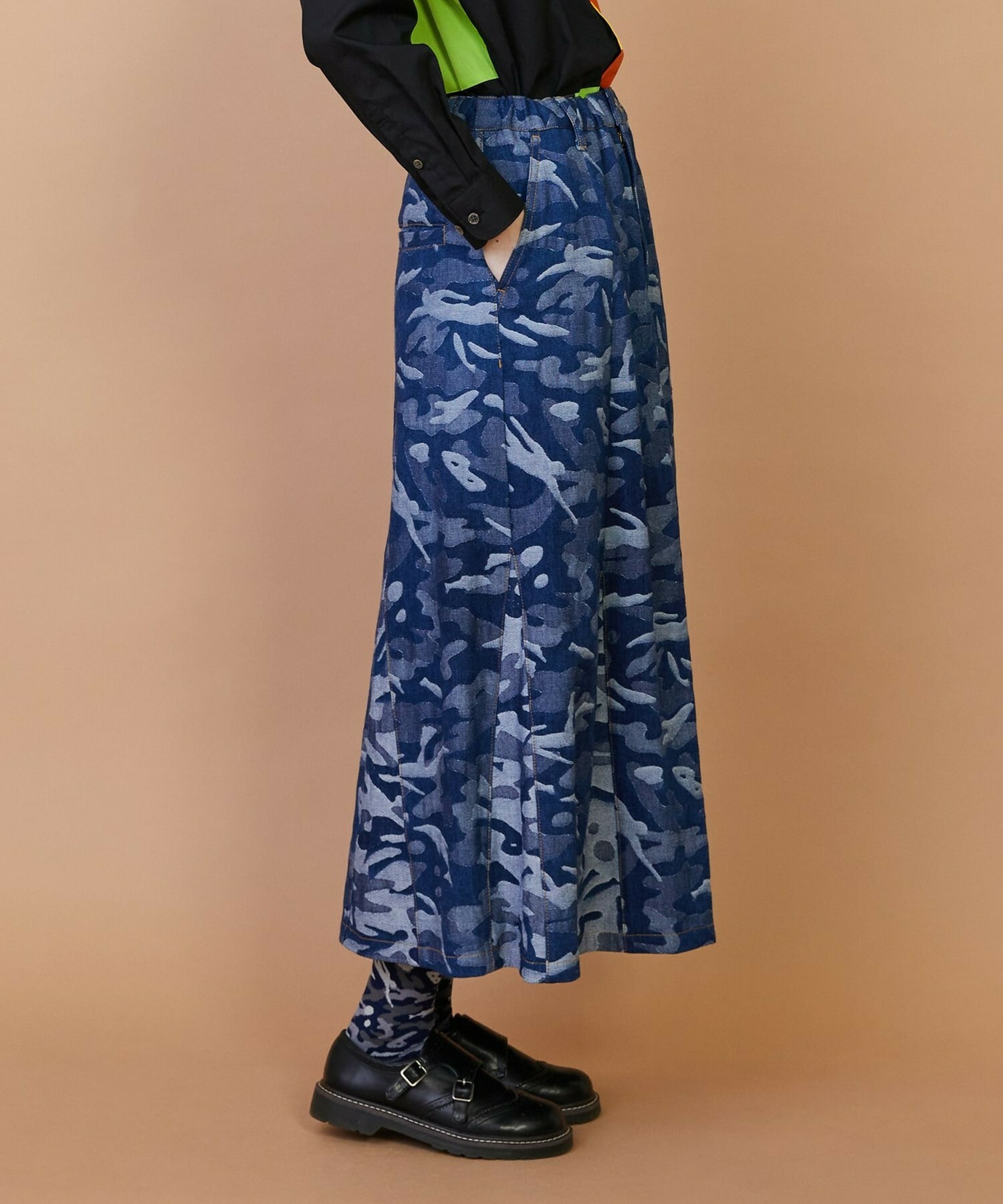 【FRAPBOIS】プラージュデニム スカート 詳細画像 ネイビー 3