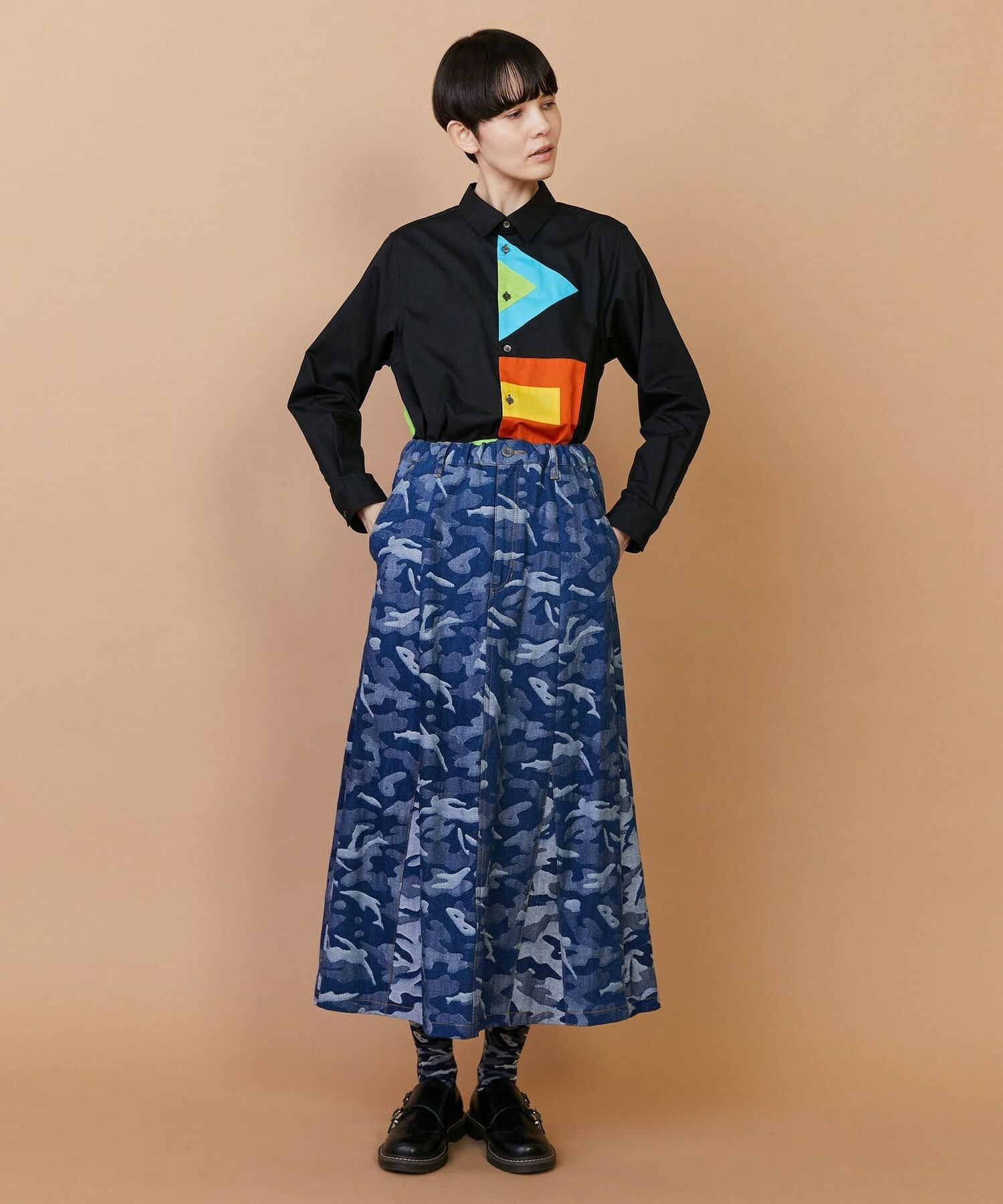 【FRAPBOIS】プラージュデニム スカート 詳細画像 ネイビー 9