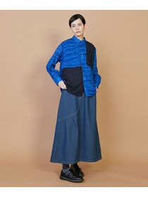 【FRAPBOIS】メッシュデニム スカート 詳細画像 ネイビー 6