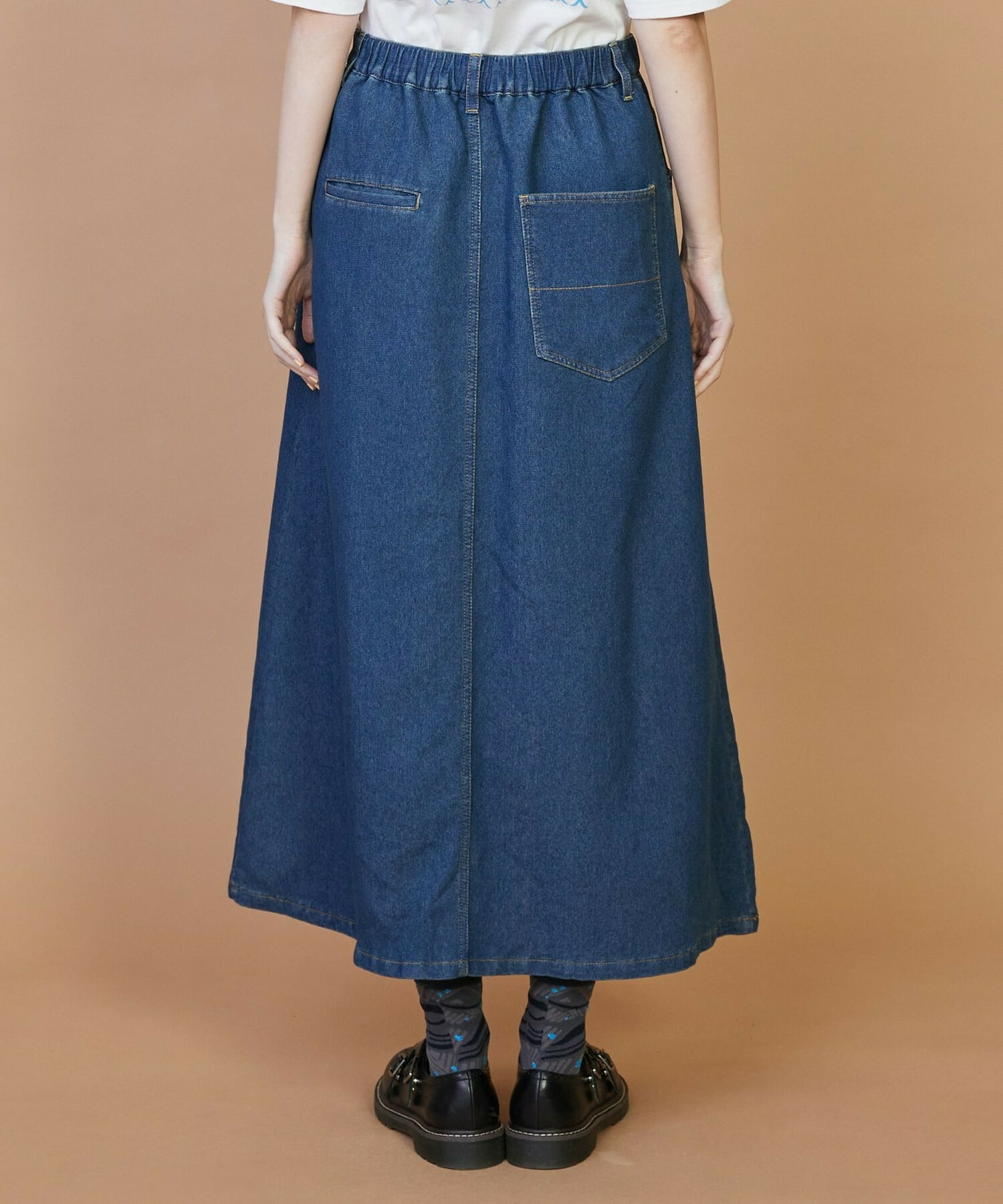 【FRAPBOIS】メッシュデニム スカート 詳細画像 ネイビー 2