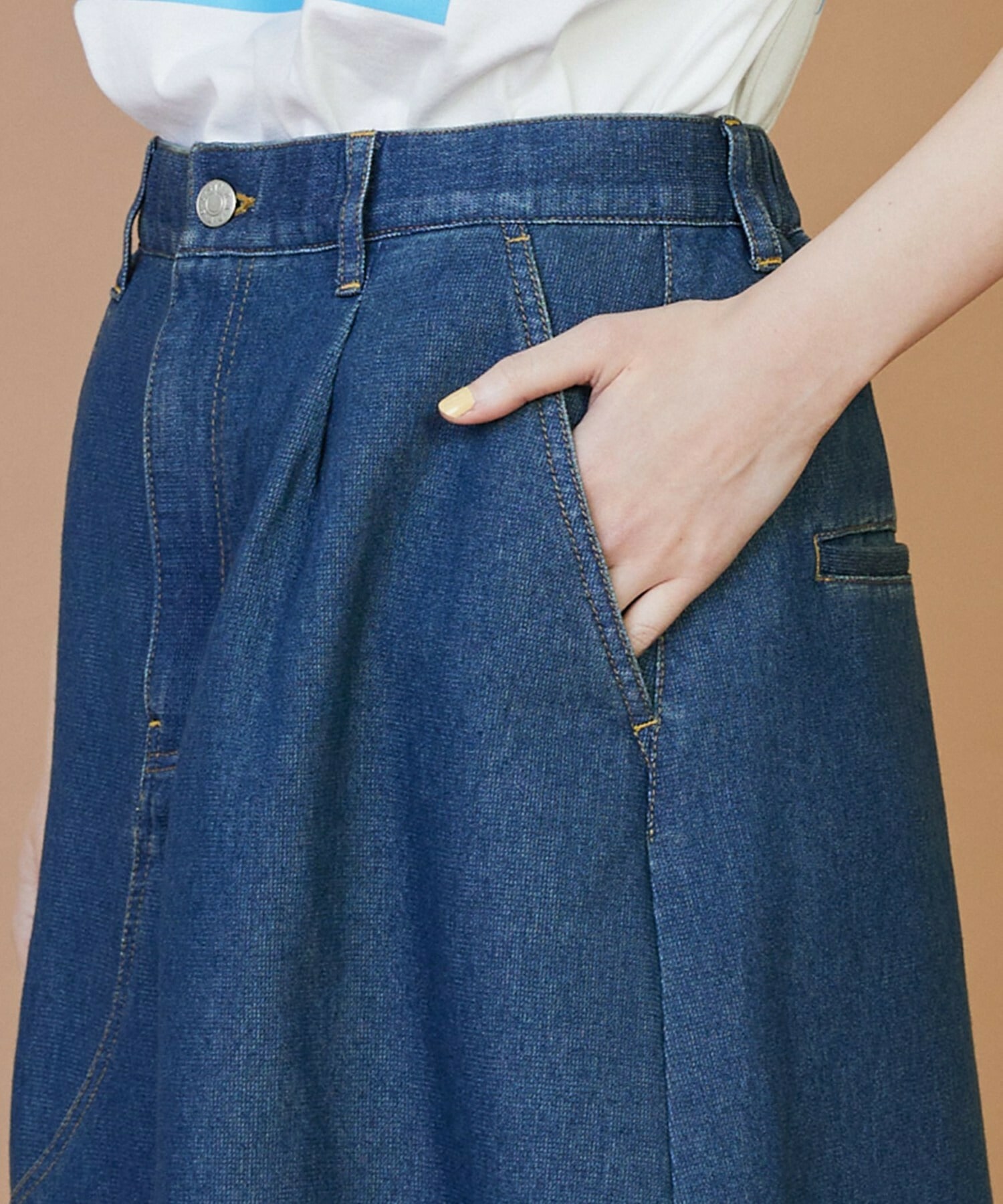 【FRAPBOIS】メッシュデニム スカート 詳細画像 ネイビー 4