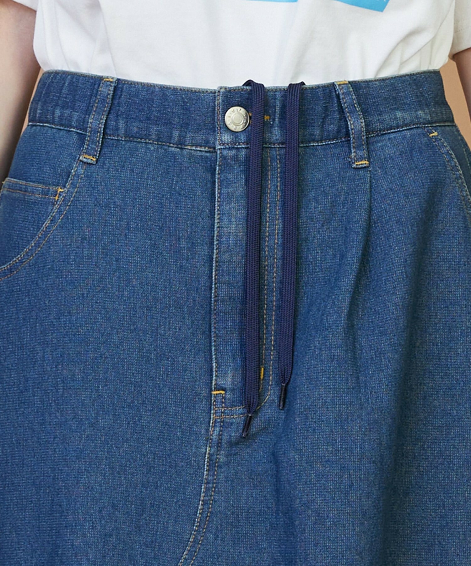 【FRAPBOIS】メッシュデニム スカート 詳細画像 ネイビー 5