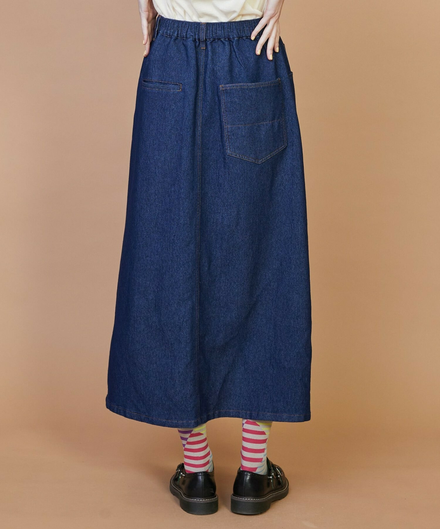 【FRAPBOIS】メッシュデニム スカート 詳細画像 ネイビー 8