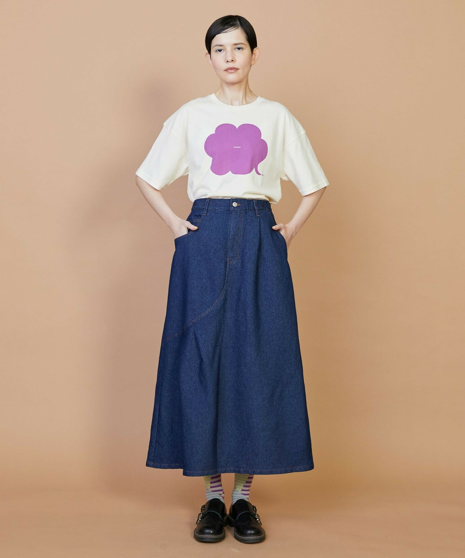 【FRAPBOIS】メッシュデニム スカート 詳細画像 ネイビー 9