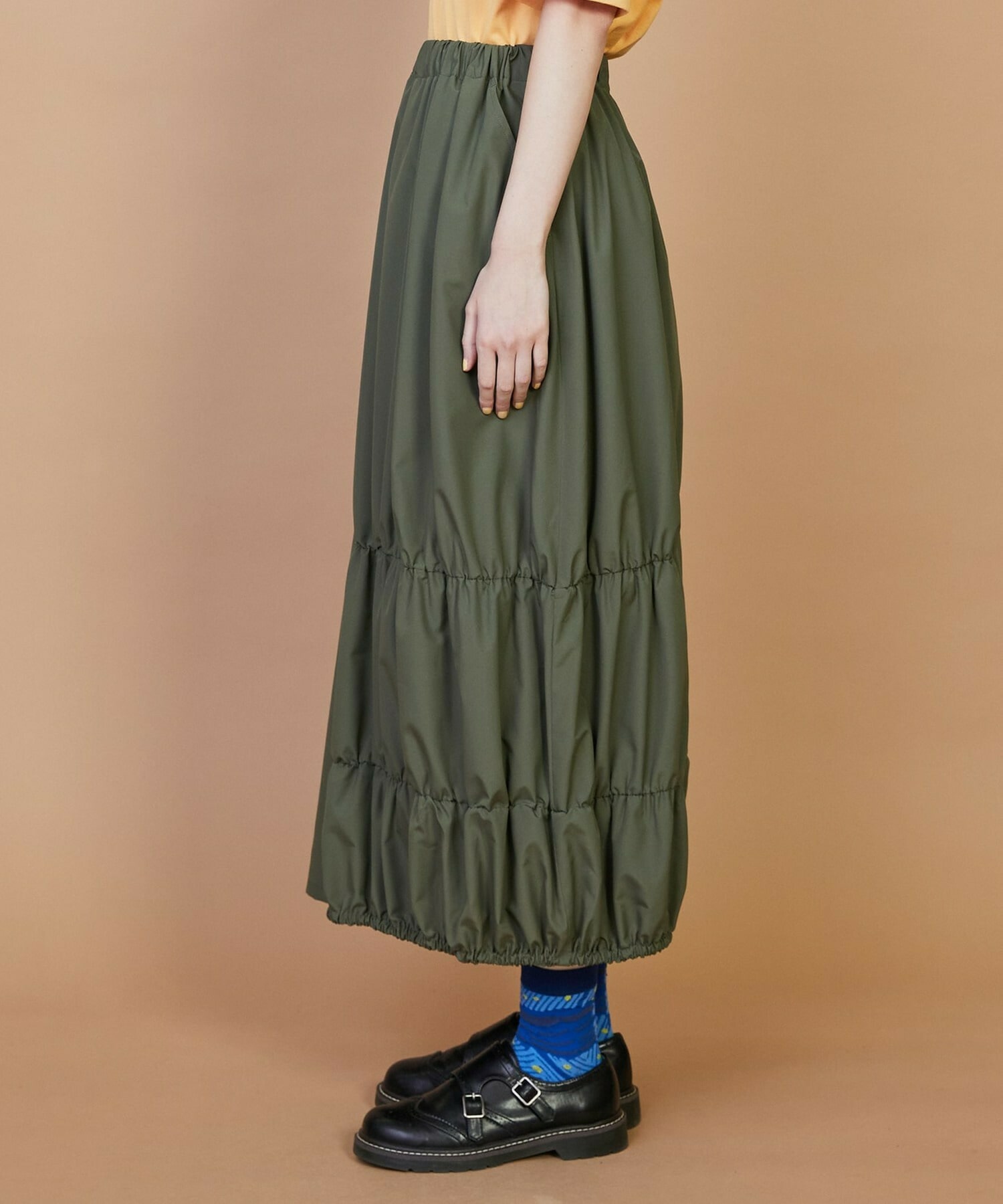 【FRAPBOIS】マットタフタ スカート 詳細画像 ブラック 1