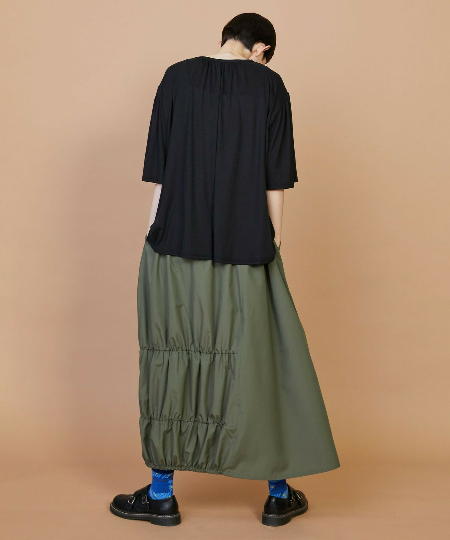 【FRAPBOIS】マットタフタ スカート 詳細画像 ブラック 13